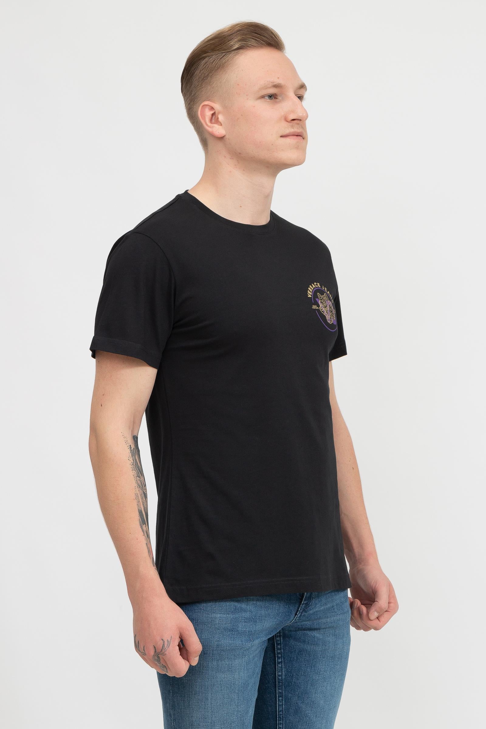 Versace Jeans Couture Erkek Bisiklet Yaka T-Shirt