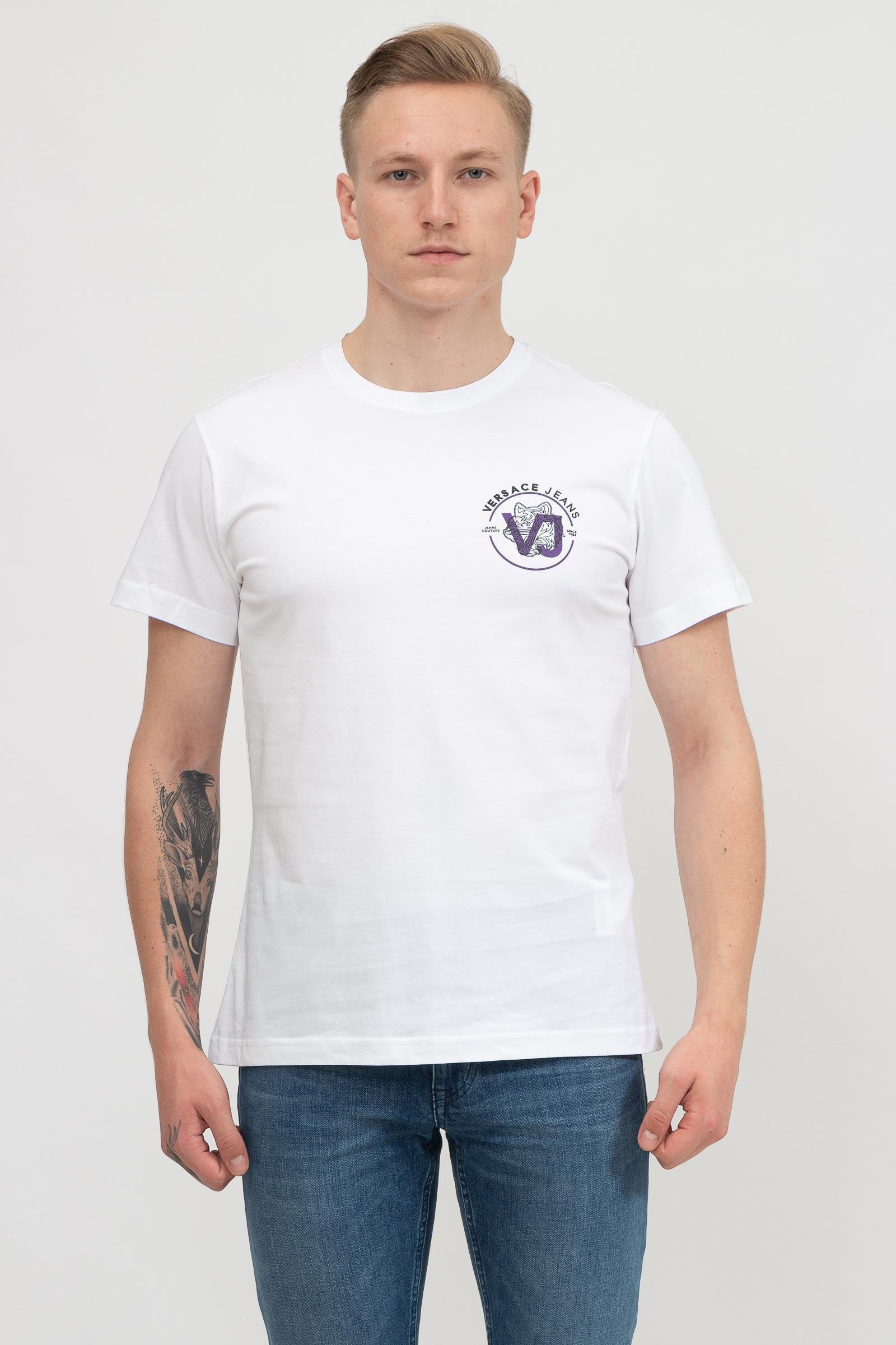 Versace Jeans Couture Erkek Bisiklet Yaka T-Shirt