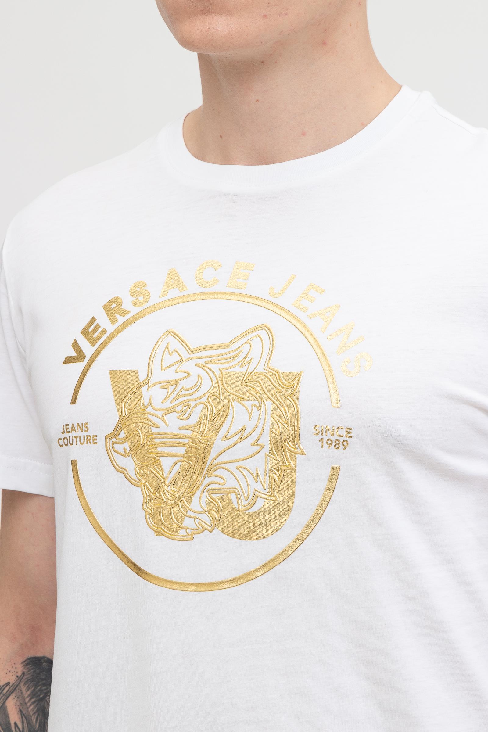 Versace Jeans Couture Erkek Bisiklet Yaka T-Shirt