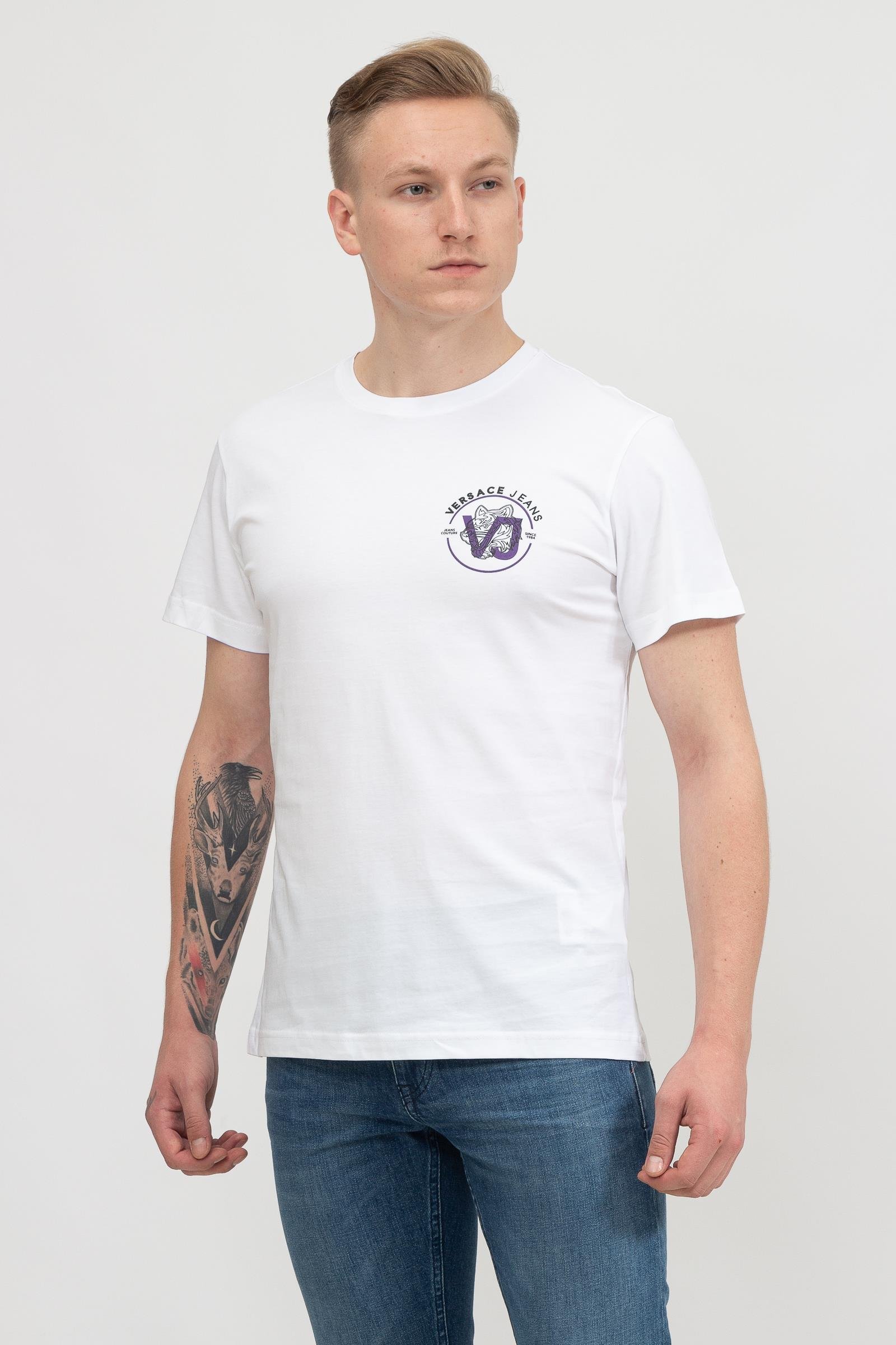 Versace Jeans Couture Erkek Bisiklet Yaka T-Shirt