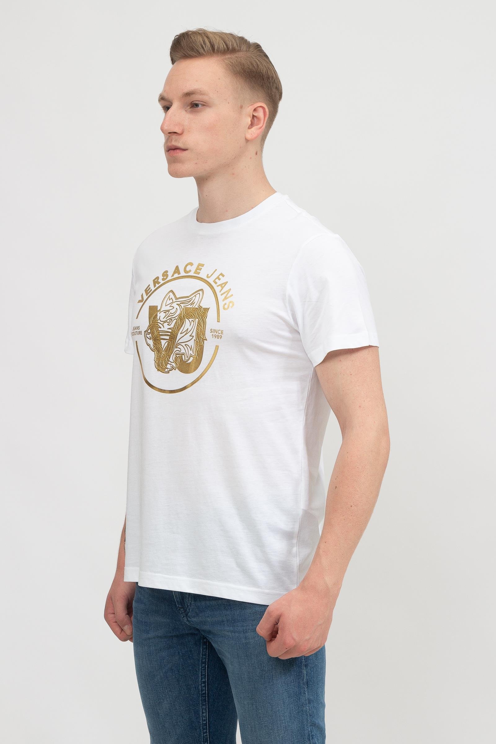 Versace Jeans Couture Erkek Bisiklet Yaka T-Shirt