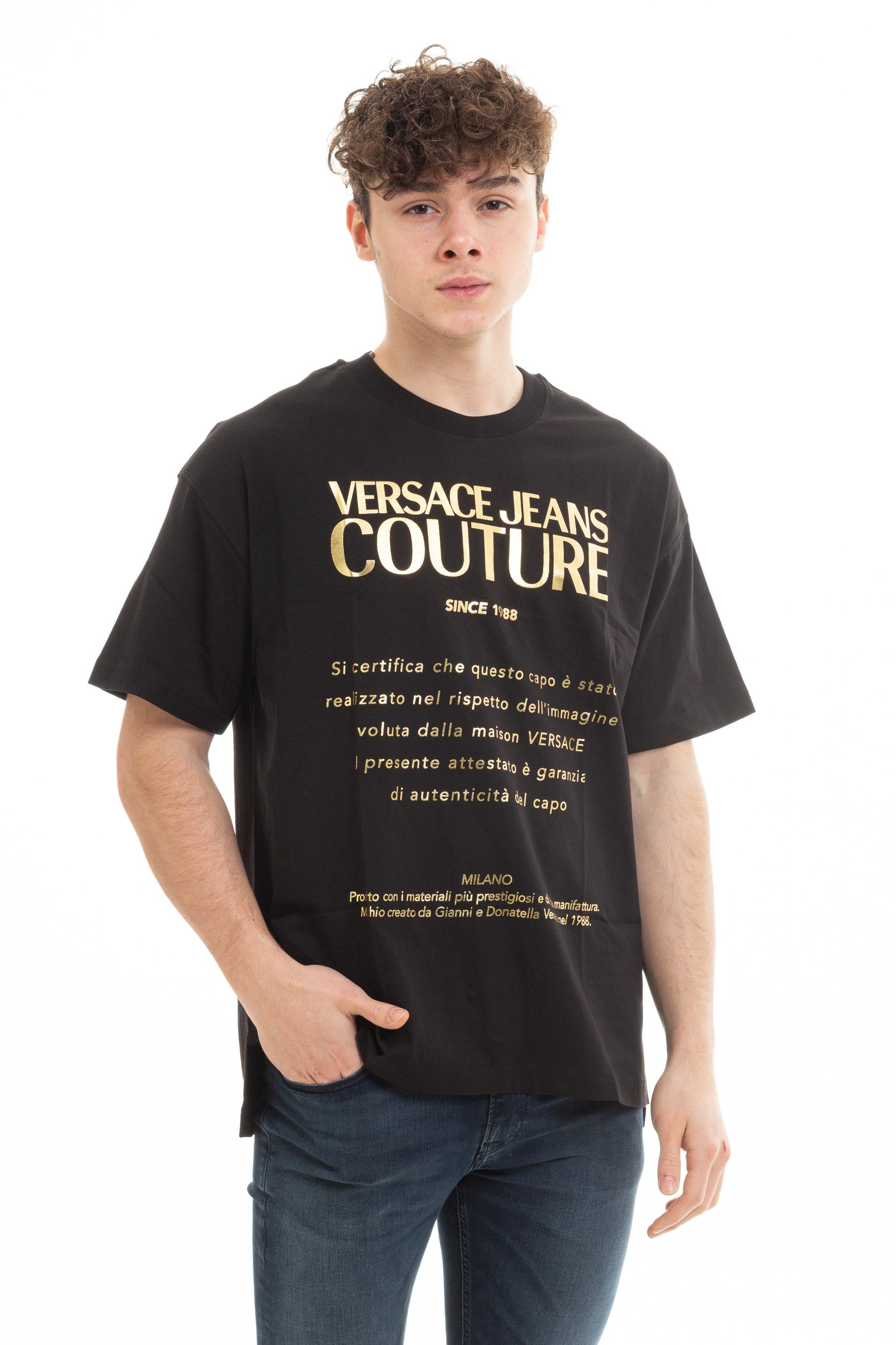 Versace Jeans Couture Erkek Bisiklet Yaka T-Shirt