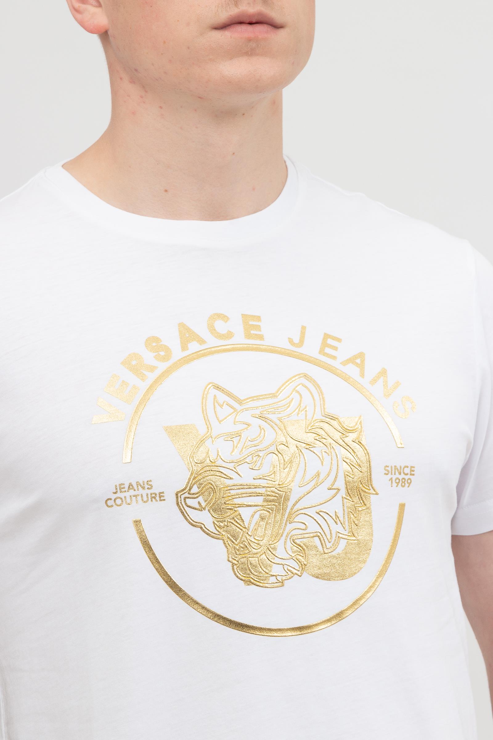 Versace Jeans Couture Erkek Bisiklet Yaka T-Shirt