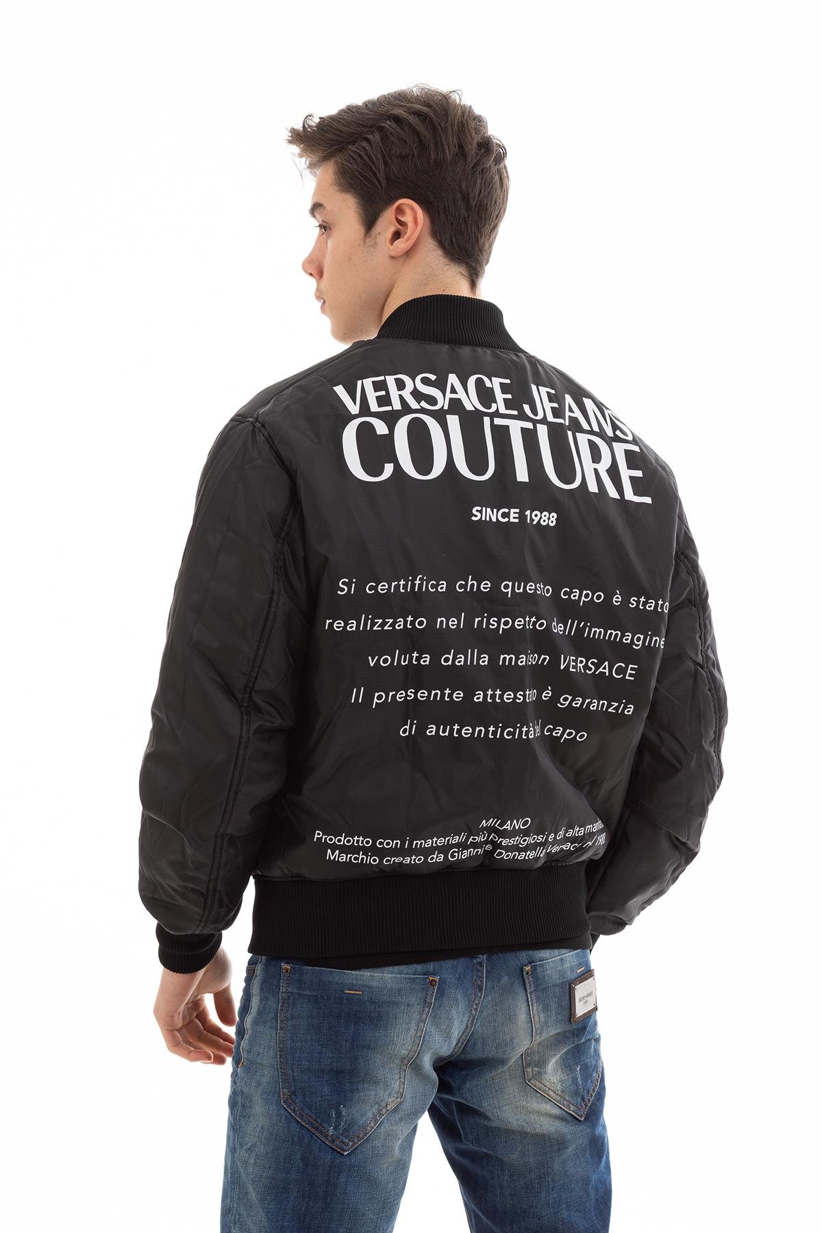 Versace Jeans Couture Erkek Çift Taraflı Baroque Logo Print Mont