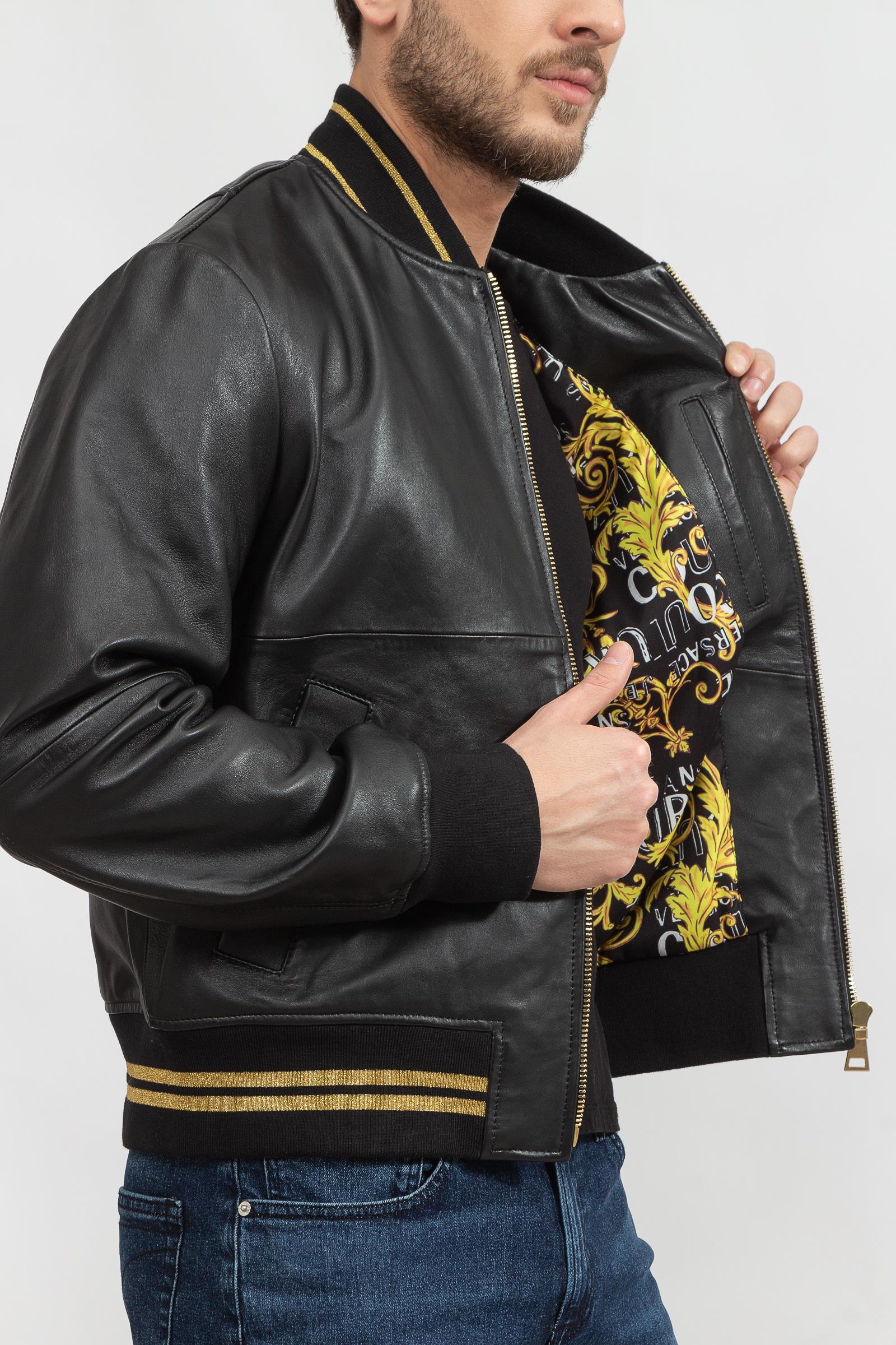 Versace Jeans Couture Erkek Deri Mont