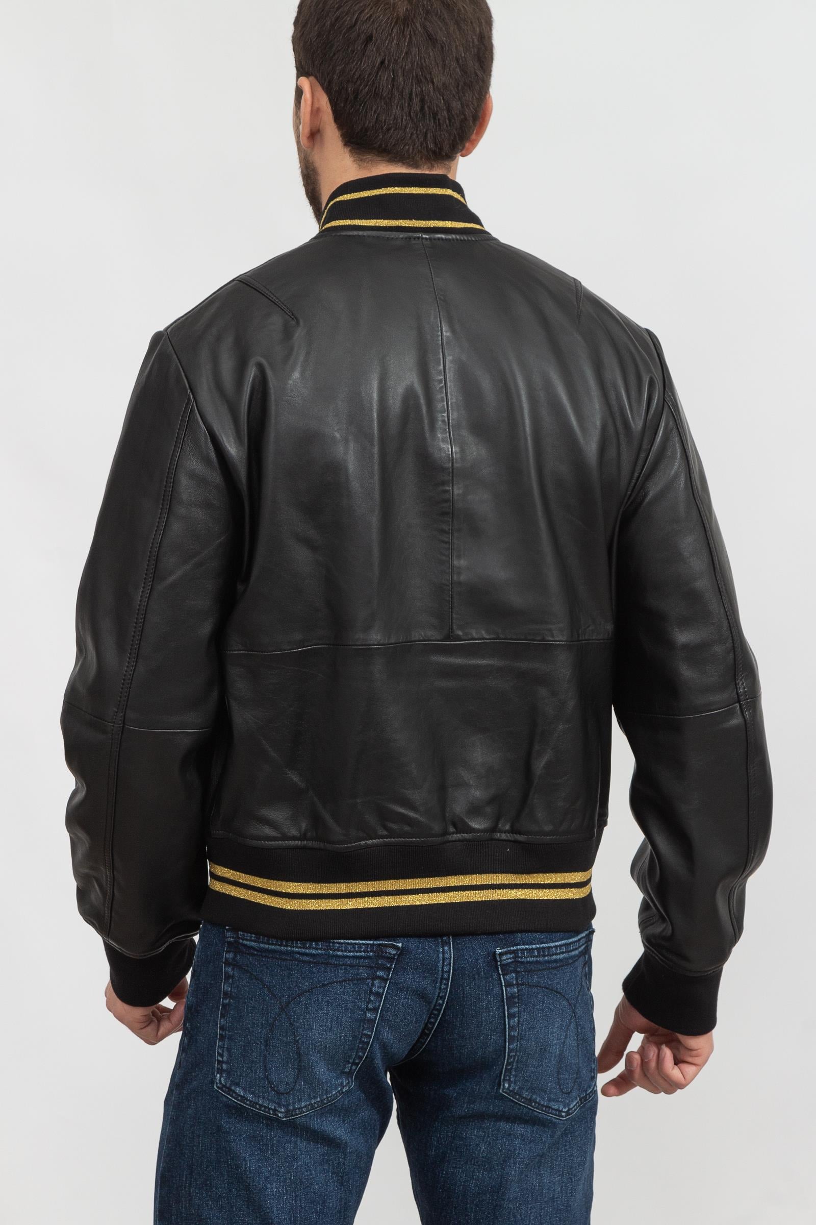 Versace Jeans Couture Erkek Deri Mont