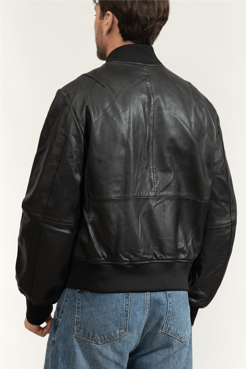 Versace Jeans Couture Erkek Deri Mont