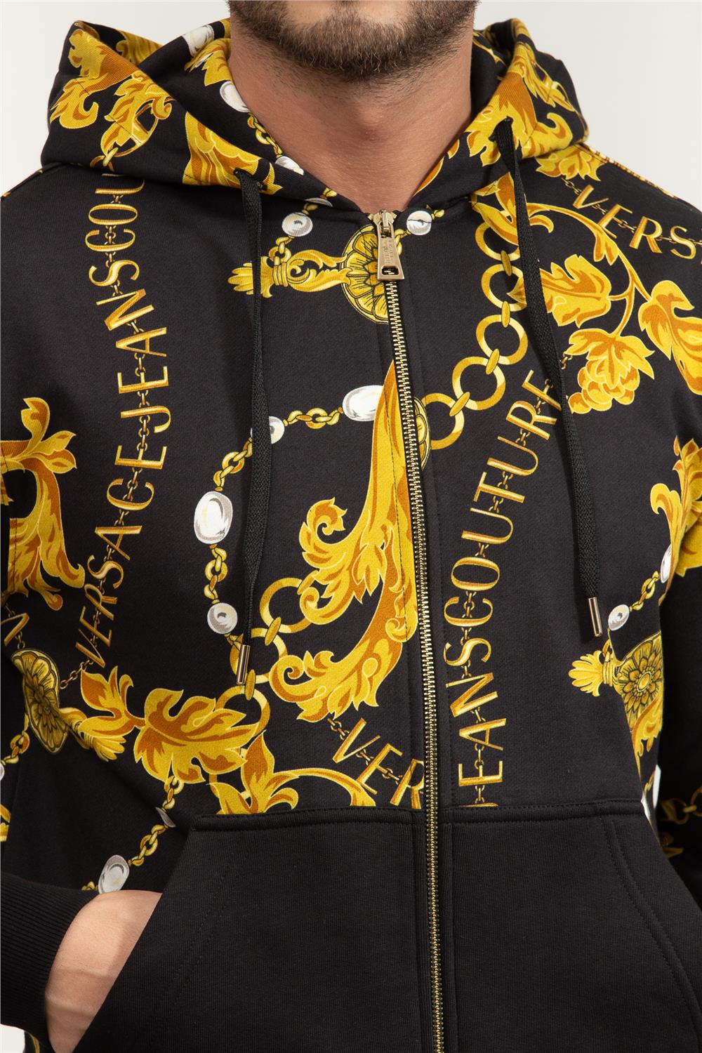 Versace Jeans Couture Erkek Fermuarlı Sweatshirt