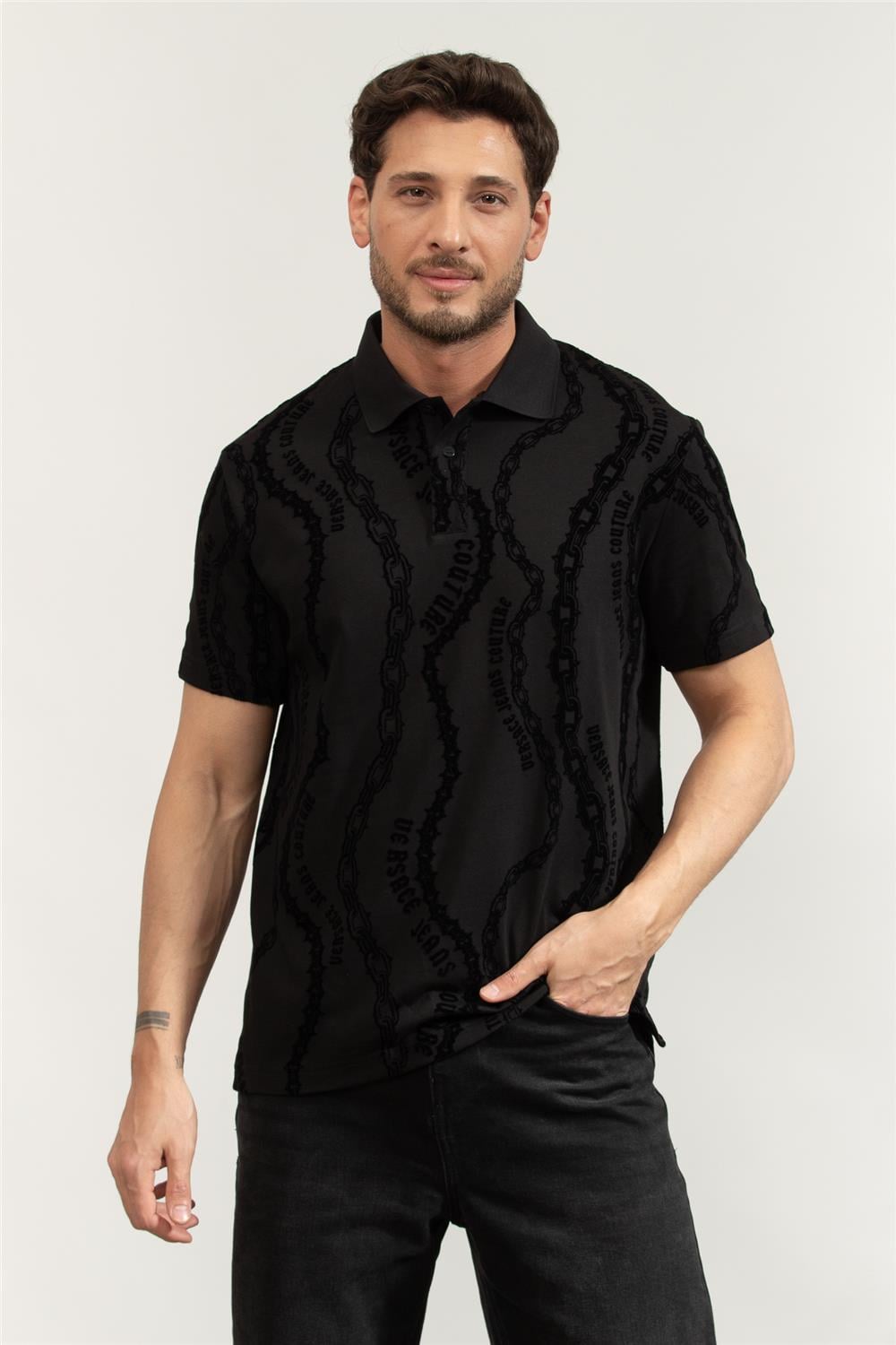 Versace Jeans Couture Erkek Polo Yaka T-Shirt