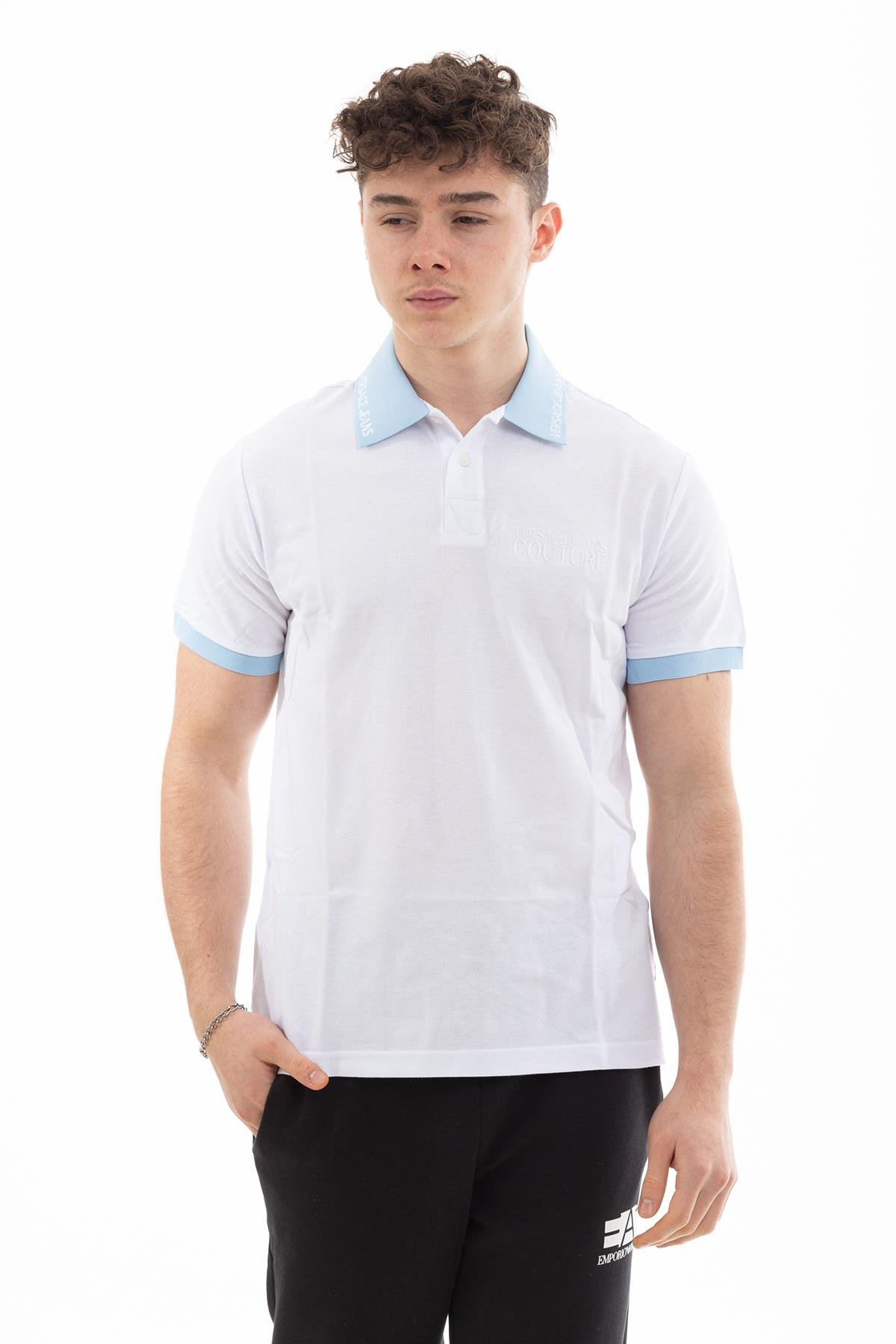 Versace Jeans Couture Erkek Regular Fit Embro Logo Polo Yaka T-Shirt