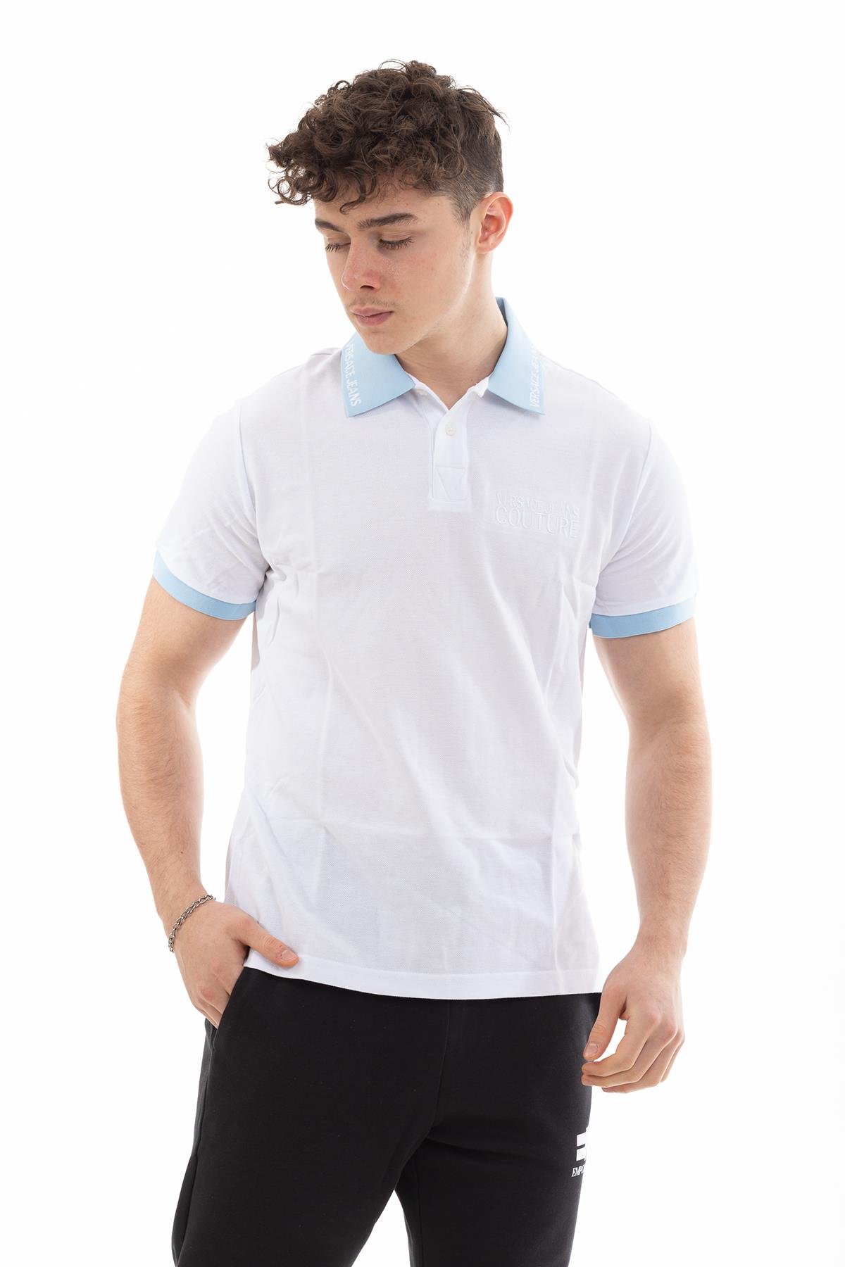Versace Jeans Couture Erkek Regular Fit Embro Logo Polo Yaka T-Shirt