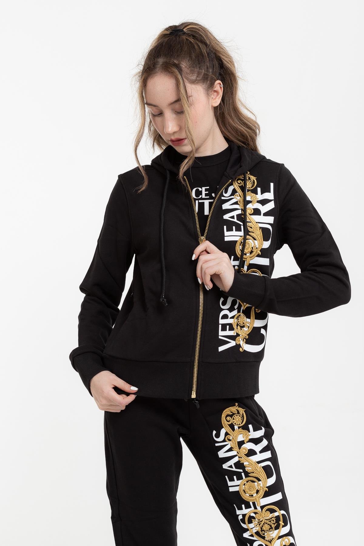 Versace Jeans Couture  Fermuarlı Kapüşonlu Kadın Eşofman Üstü