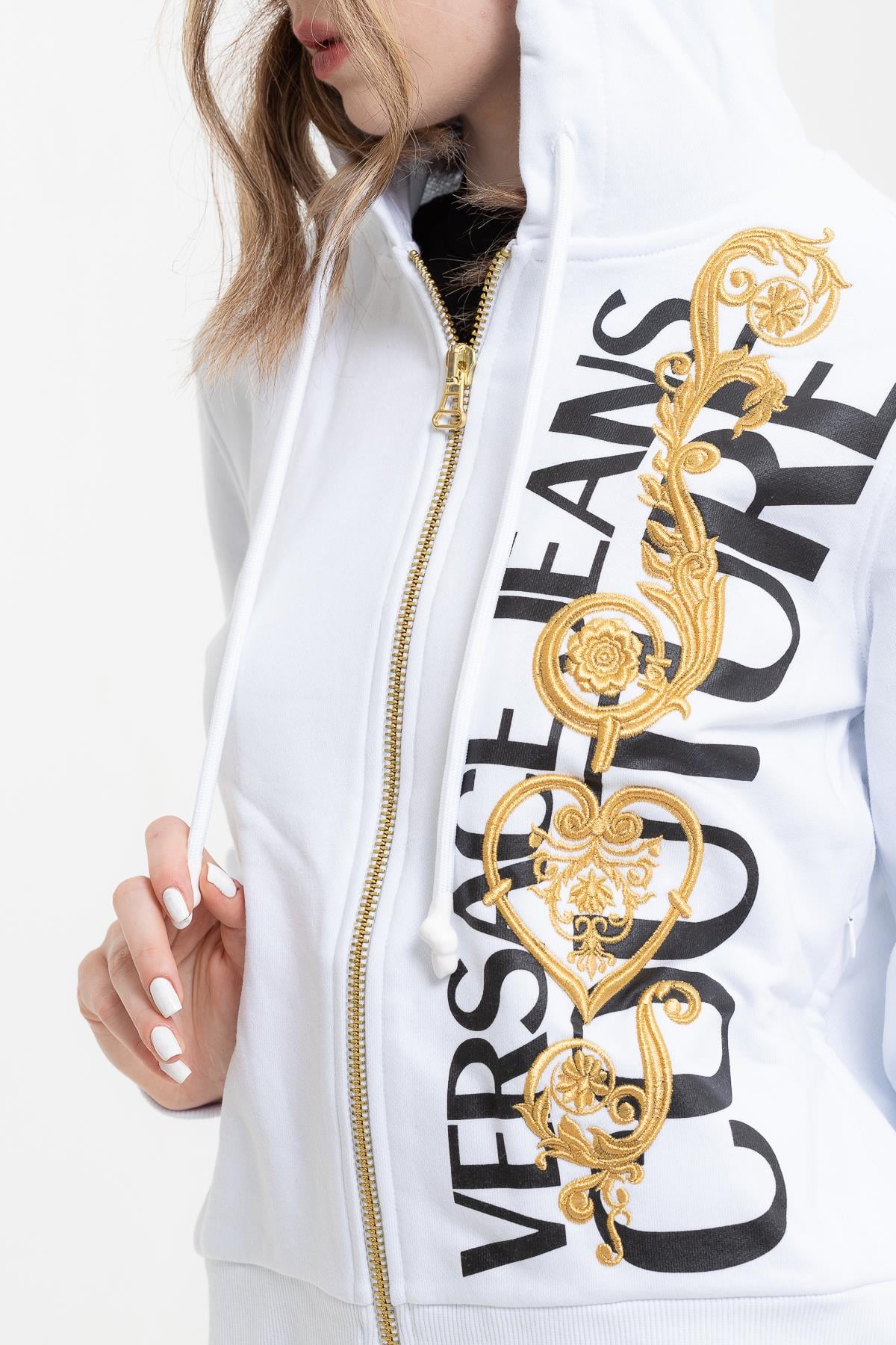 Versace Jeans Couture  Fermuarlı Kapüşonlu Kadın Eşofman Üstü