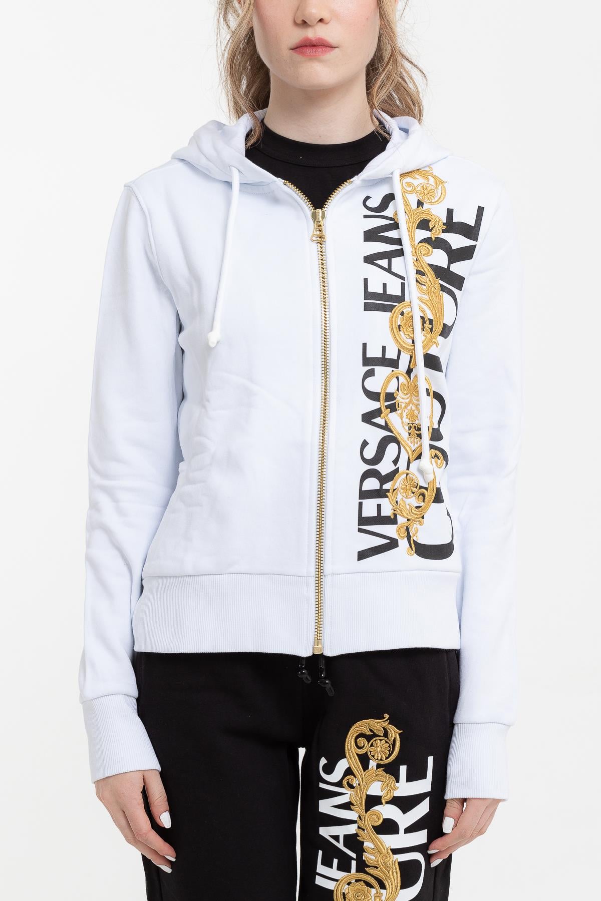 Versace Jeans Couture  Fermuarlı Kapüşonlu Kadın Eşofman Üstü