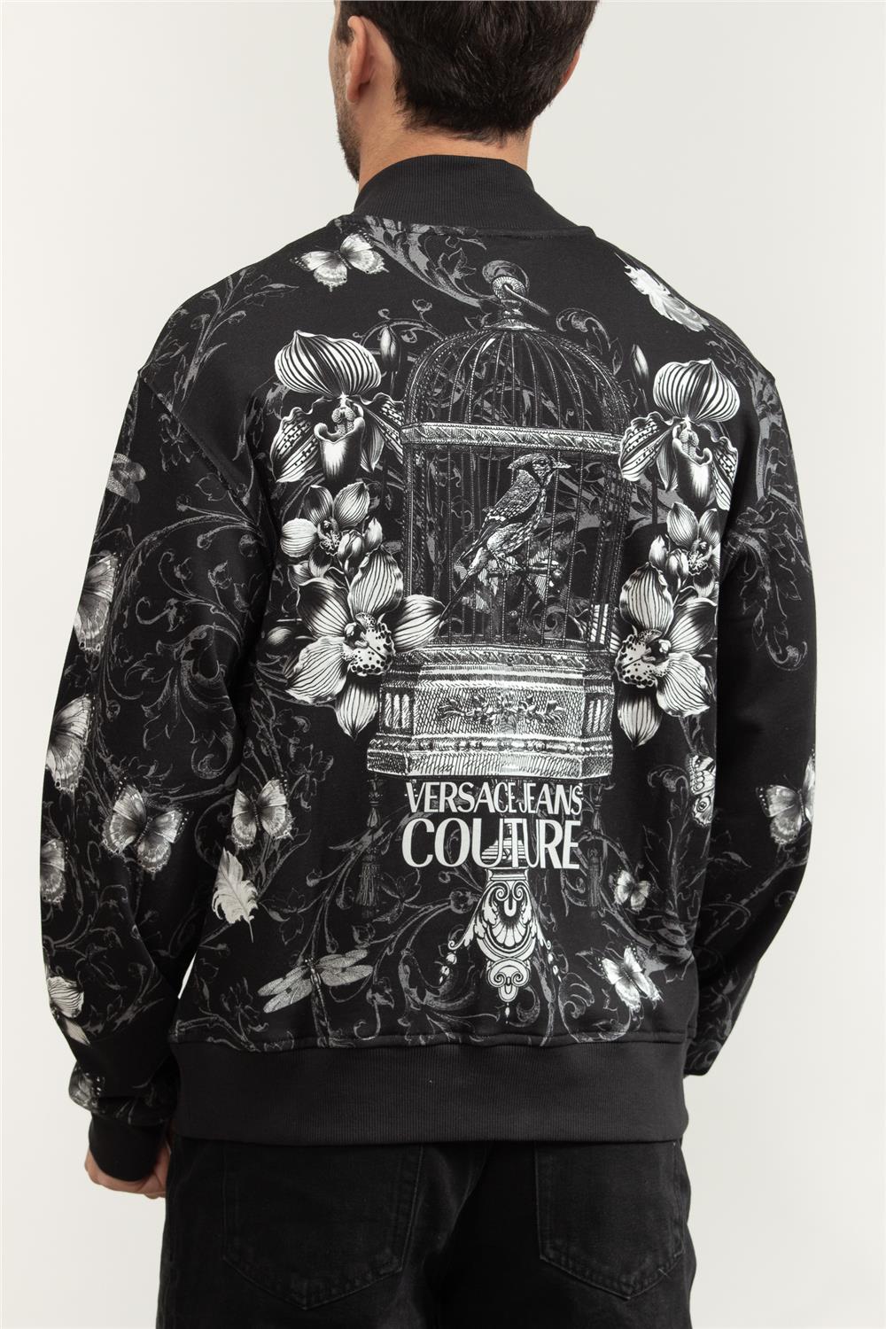 Versace Jeans Couture Fleece Pan Cab Curiosite Erkek Fermuarlı Sweatshirt