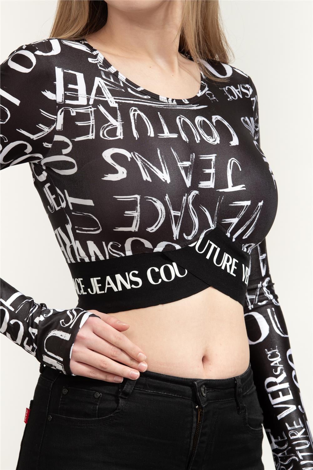 Versace Jeans Couture Kadın Bisiklet Yaka T-Shirt