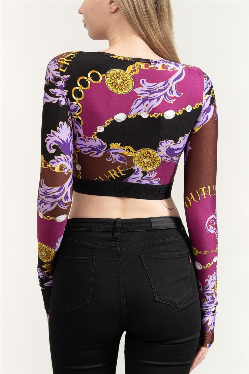 Versace Jeans Couture Kadın Bisiklet Yaka T-Shirt
