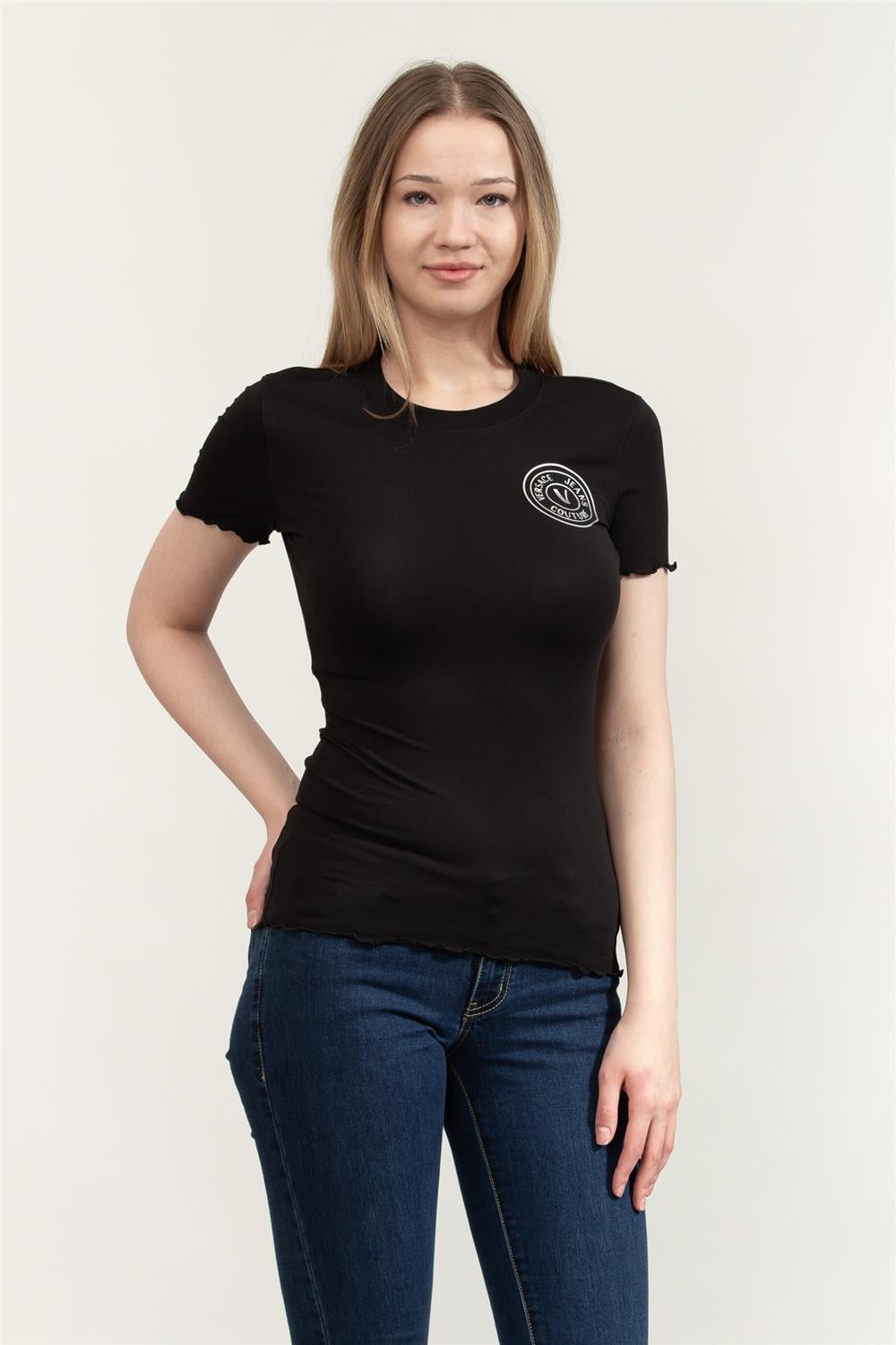 Versace Jeans Couture Kadın Bisiklet Yaka T-Shirt