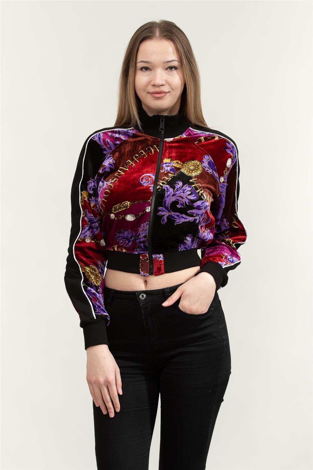Versace Jeans Couture Kadın Fermuarlı Sweatshirt