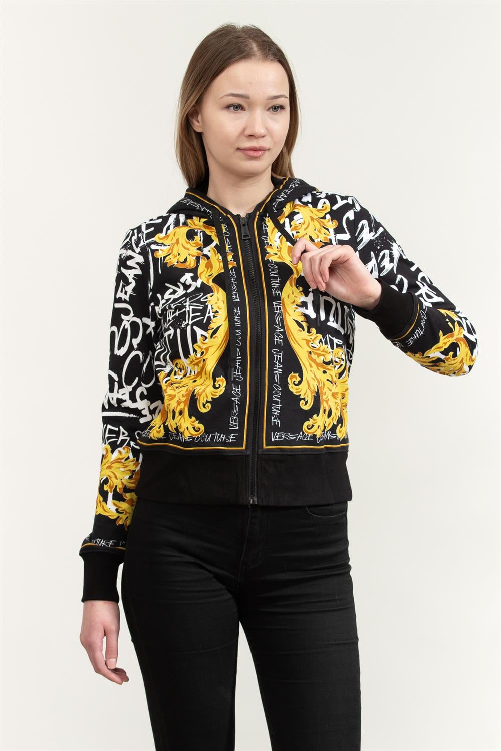 Versace Jeans Couture Kadın Fermuarlı Sweatshirt