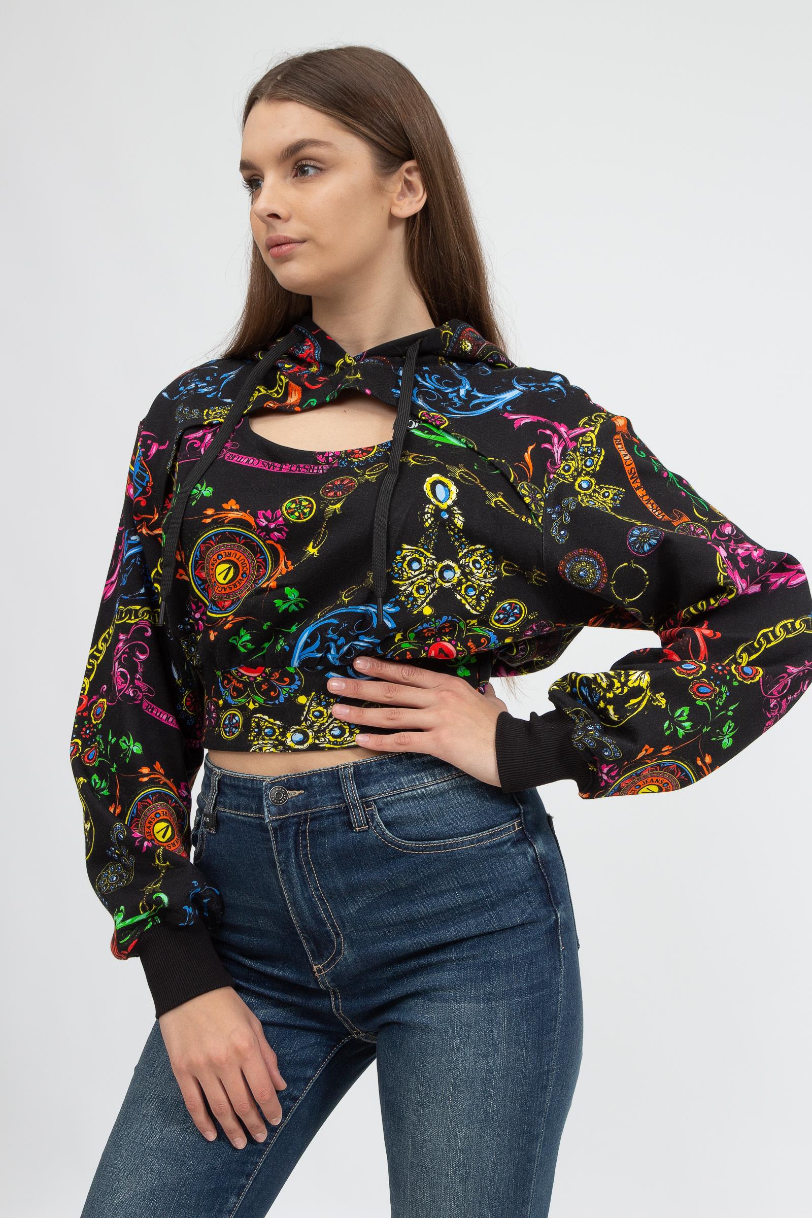 Versace Jeans Couture Kadın Kapüşonlu Sweatshirt