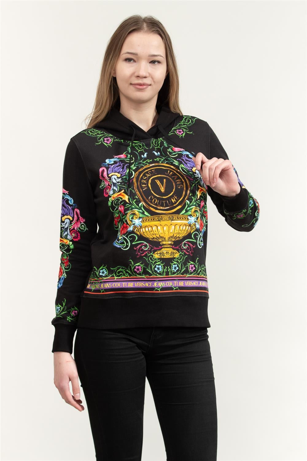 Versace Jeans Couture Kadın Kapüşonlu Sweatshirt