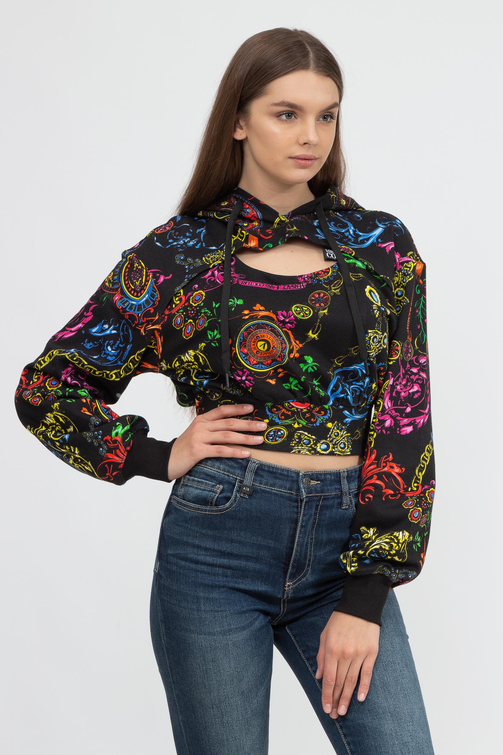 Versace Jeans Couture Kadın Kapüşonlu Sweatshirt