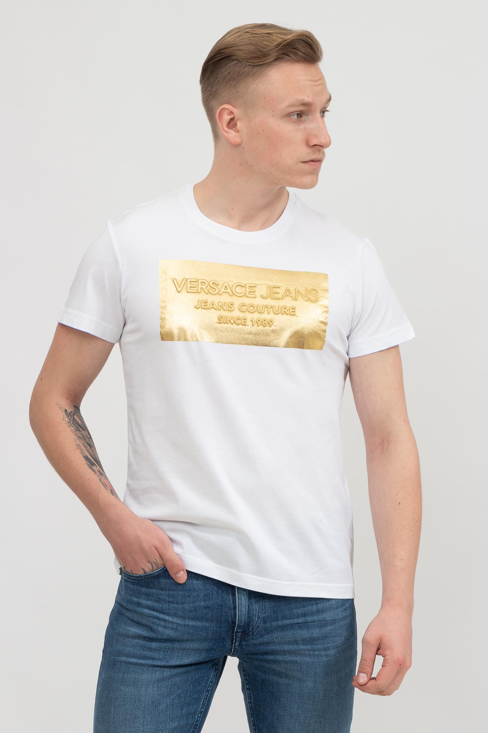 Versace Jeans Couture Logo Baskılı  Erkek T-Shirt