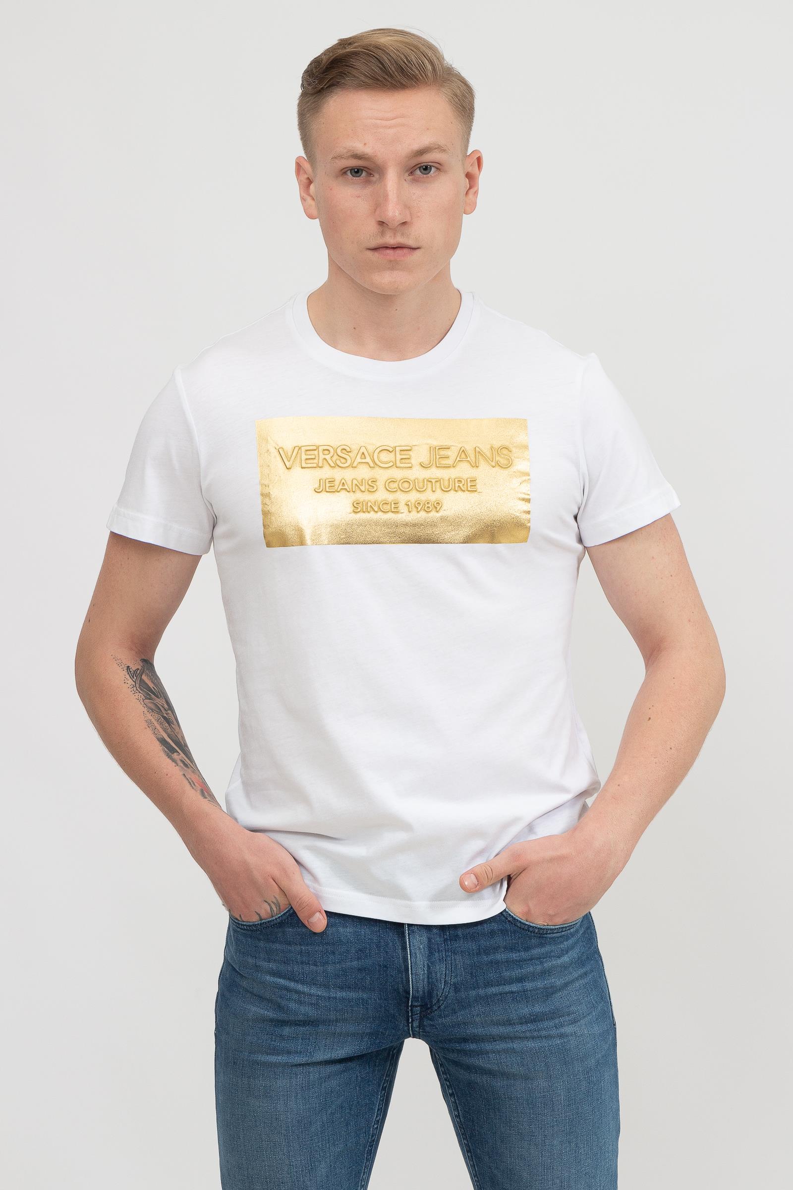 Versace Jeans Couture Logo Baskılı  Erkek T-Shirt