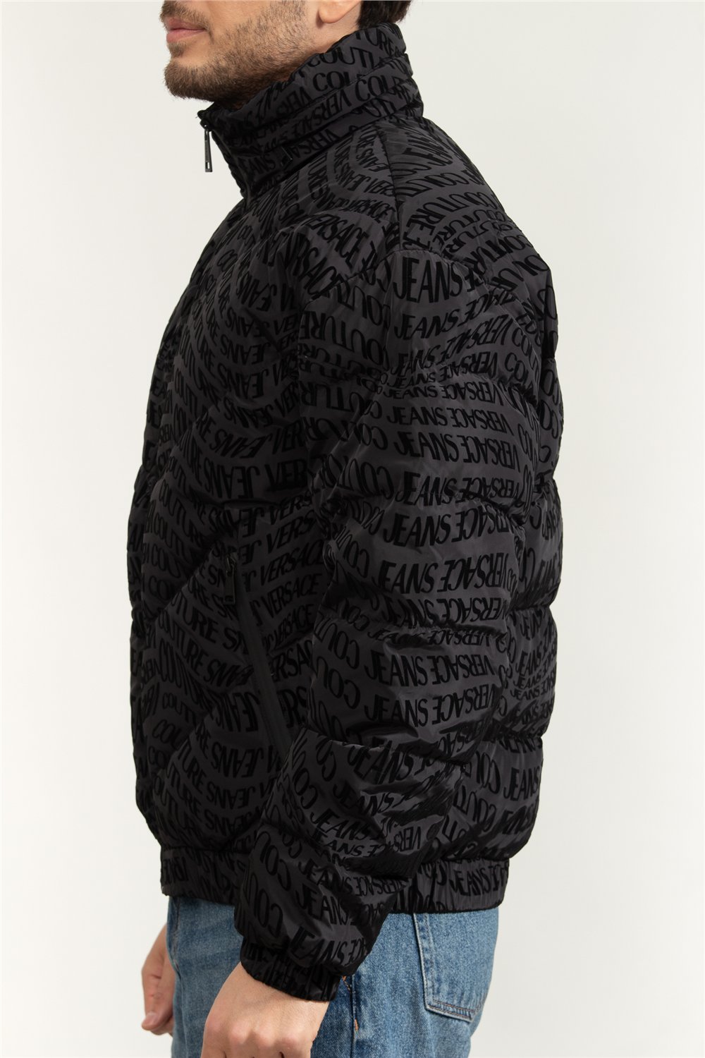 Versace Jeans Couture NY 50D Pr. All Liquify Flock Erkek Şişme Mont