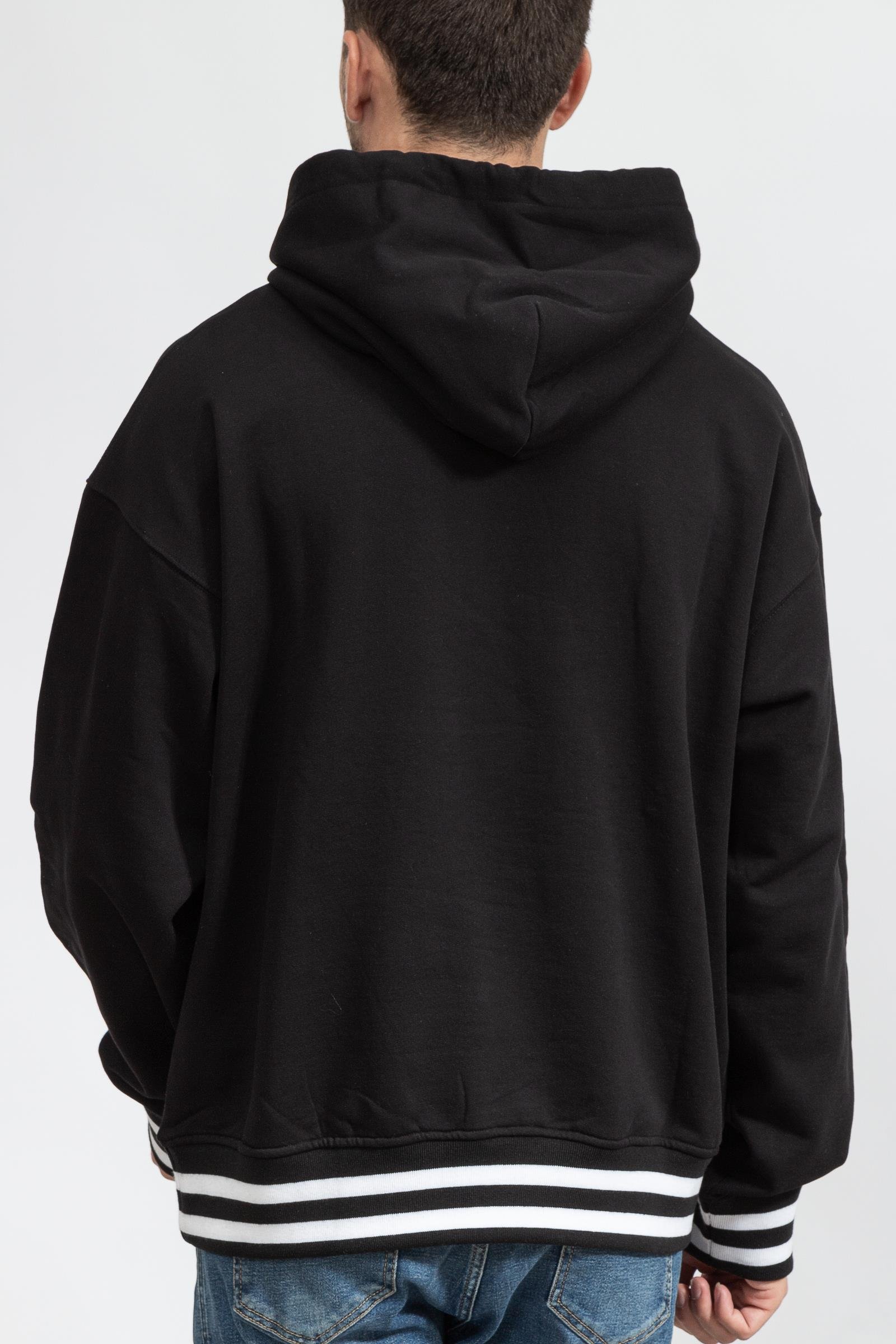 Versace Jeans Couture O 1 Vembl Flat Petrol Erkek Kapüşonlu Sweatshirt