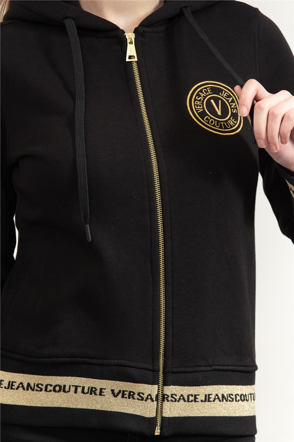 Versace Jeans Couture R Vemblem S Embro Kadın Fermuarlı Sweatshirt