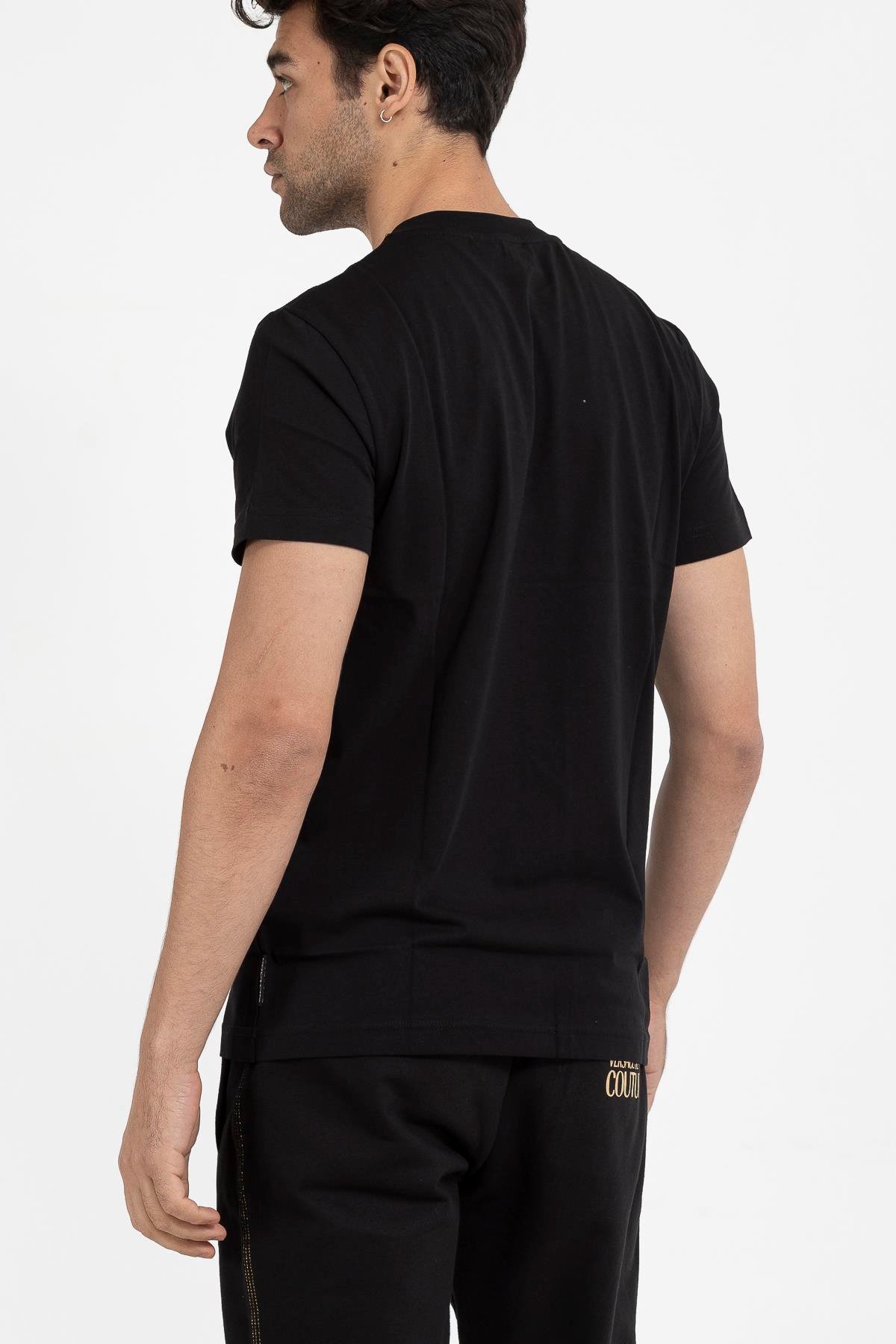 Versace Jeans Couture Slim Fit %100 Pamuklu Logo Baskılı Erkek T-Shirt
