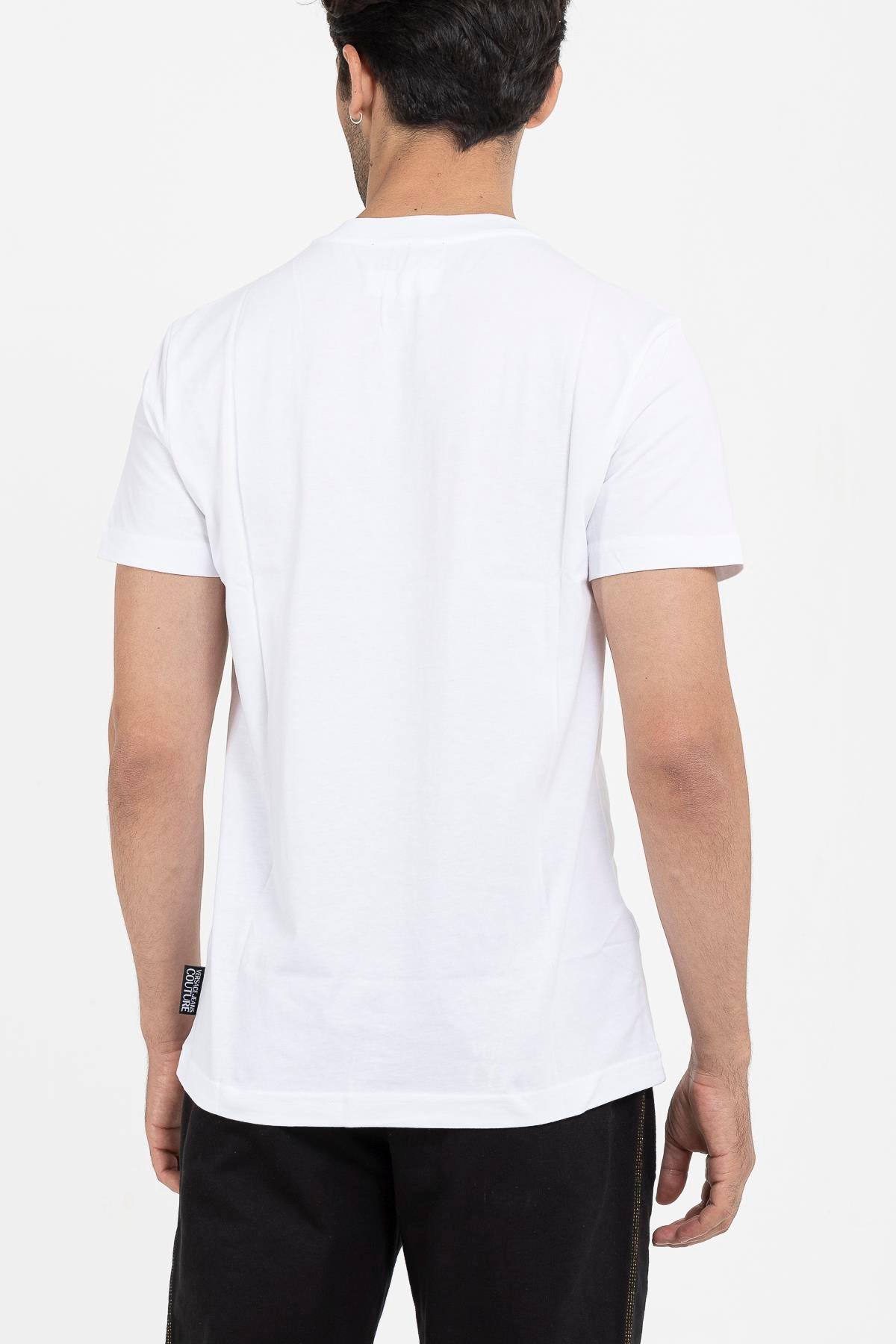 Versace Jeans Couture Slim Fit %100 Pamuklu Logo Baskılı Erkek T-Shirt