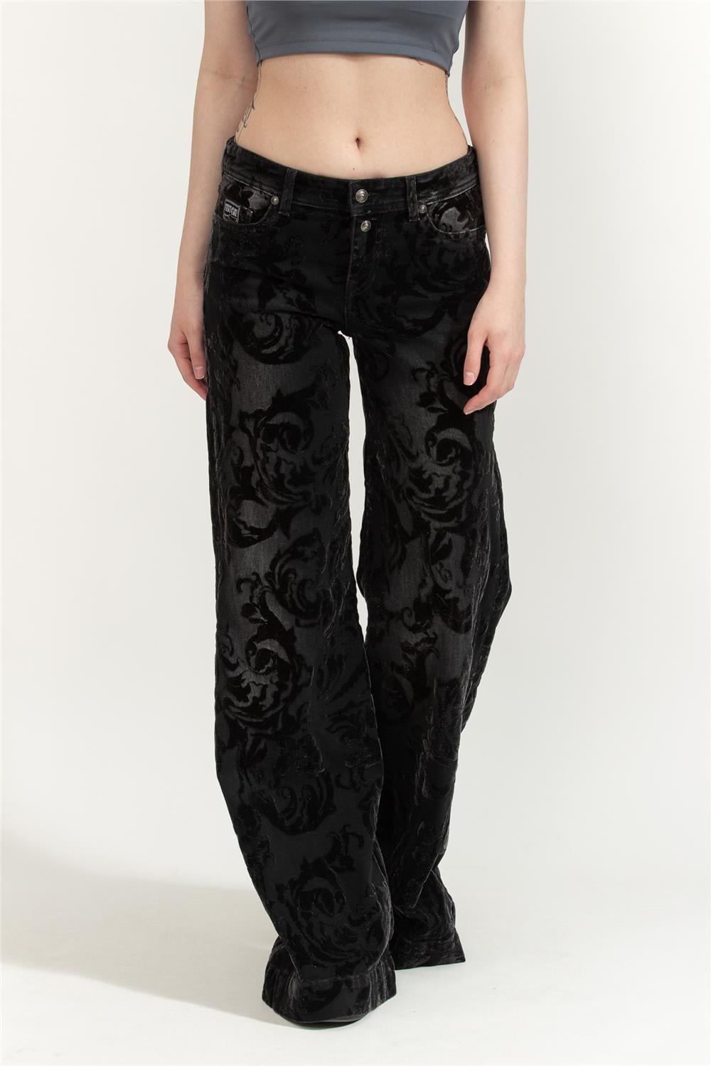 Versace Jeans Couture Slim Wide Leg Stella Kadın 5 Cepli Pantolon