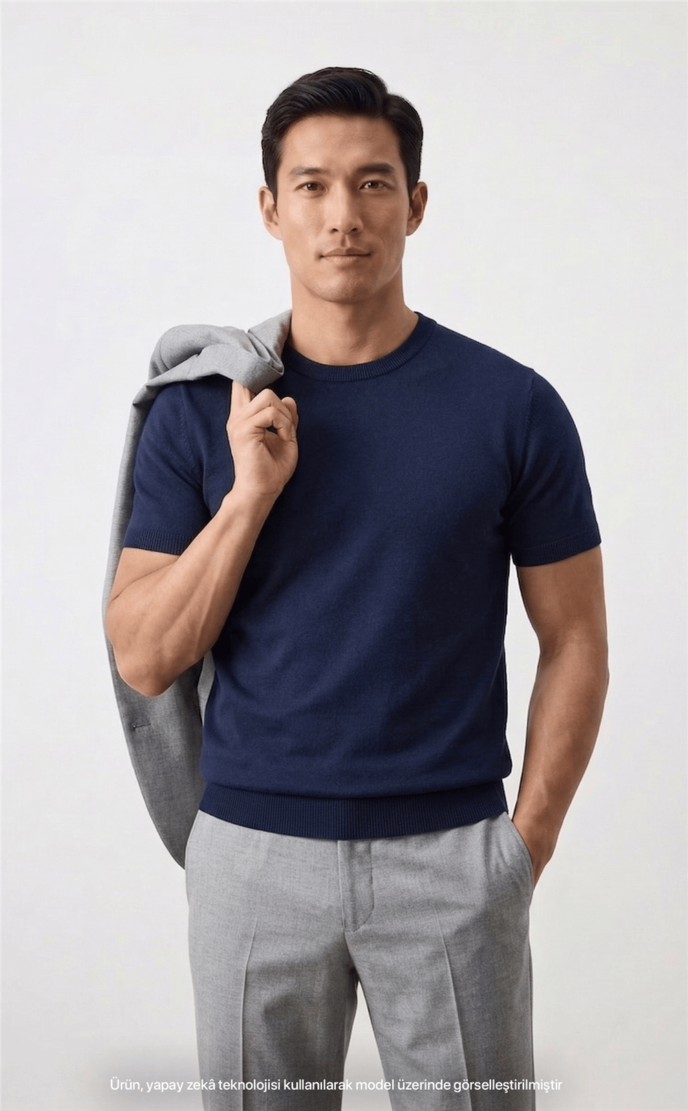 VQUE Erkek Bisiklet Yaka Kısa Kol Rayon Triko