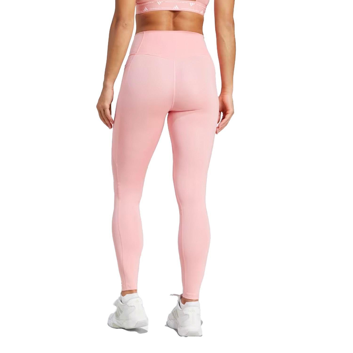 ADIDAS KADIN KOŞU TAYT Optime Essentials Stash Pocket 1/1 Pembe