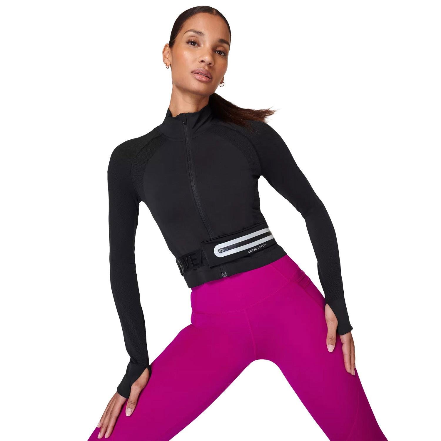 Athlete Crop Seamless Workout Zip Up