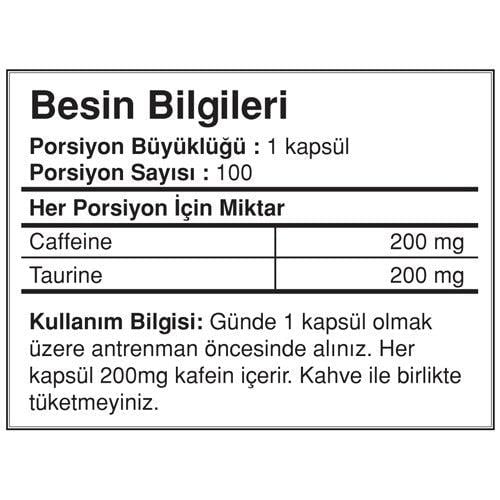 BigJoy Caffeine Plus+ 100 Kafeinli Kapsül