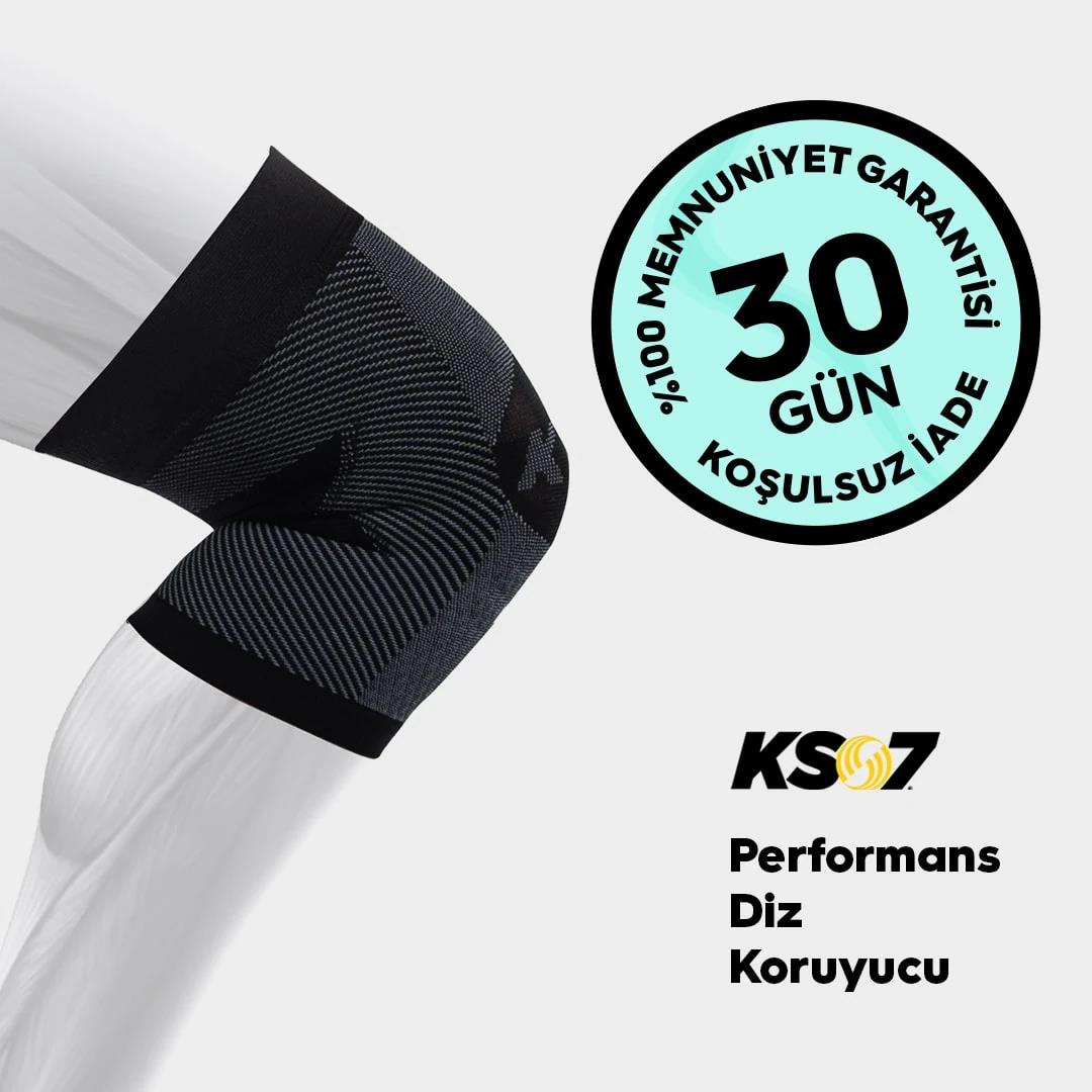 KS7 Performans Diz Koruyucu Siyah