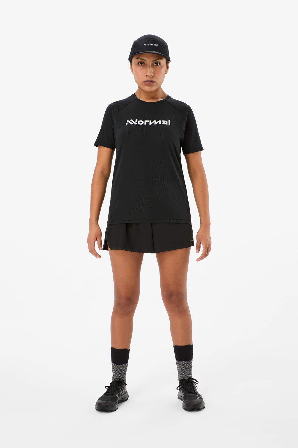 NNormal Race T-Shirt NN W Siyah Kadın Koşu Tişörtü