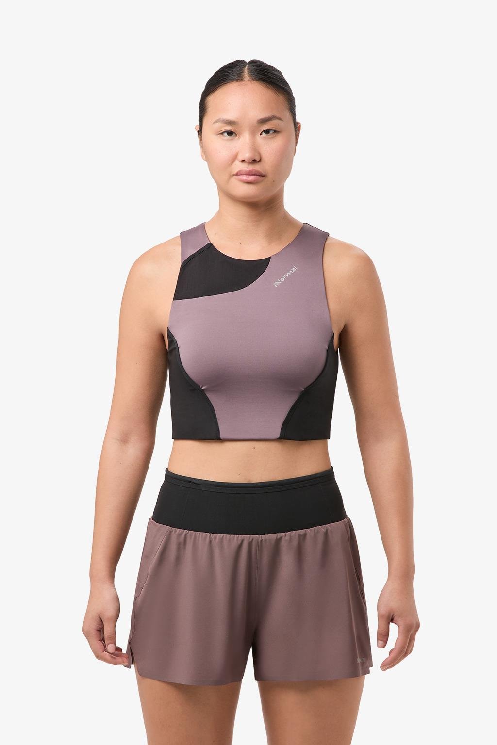 NNormal Trail Cropped Top Mor Kadın Koşu Atleti