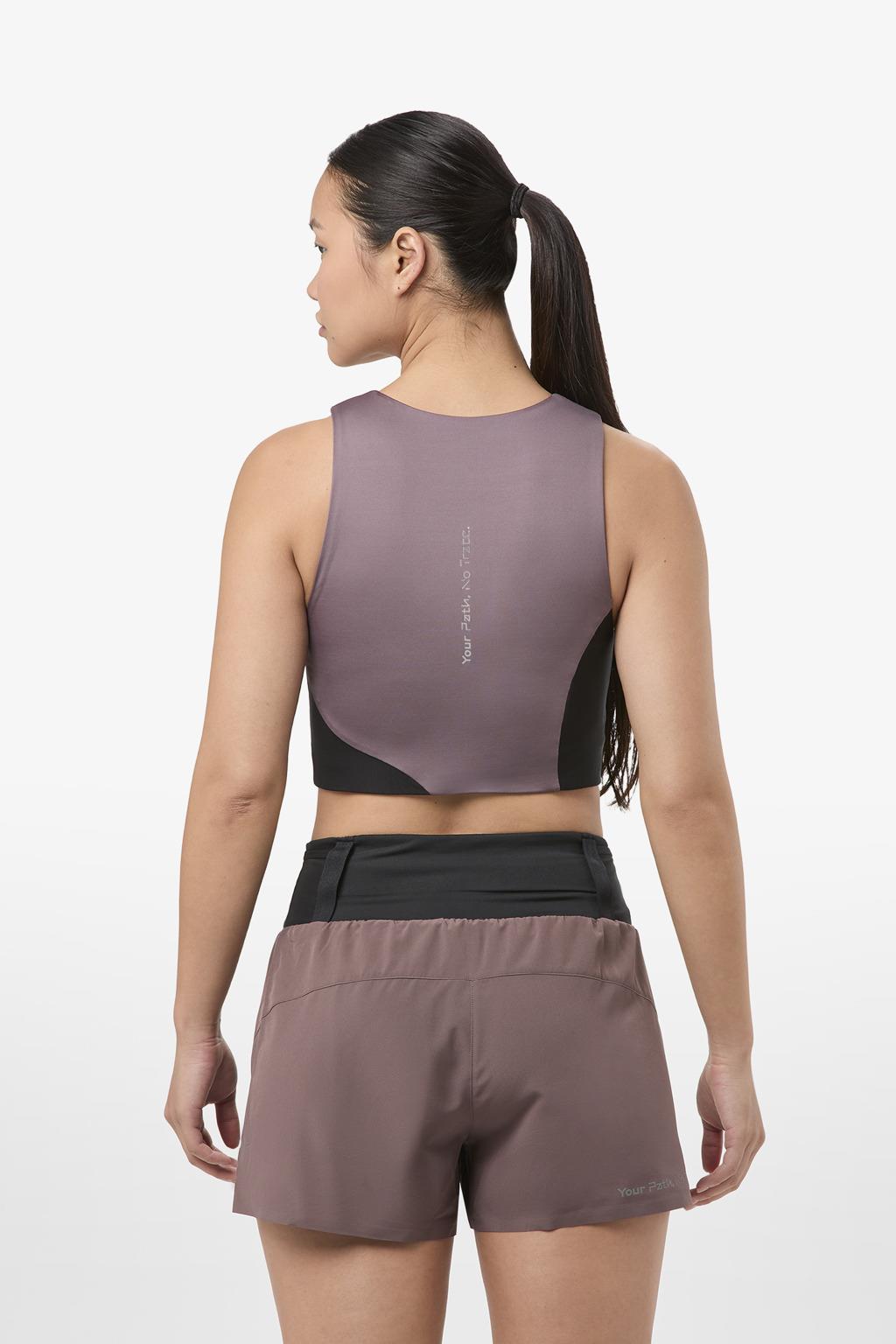 NNormal Trail Cropped Top Mor Kadın Koşu Atleti