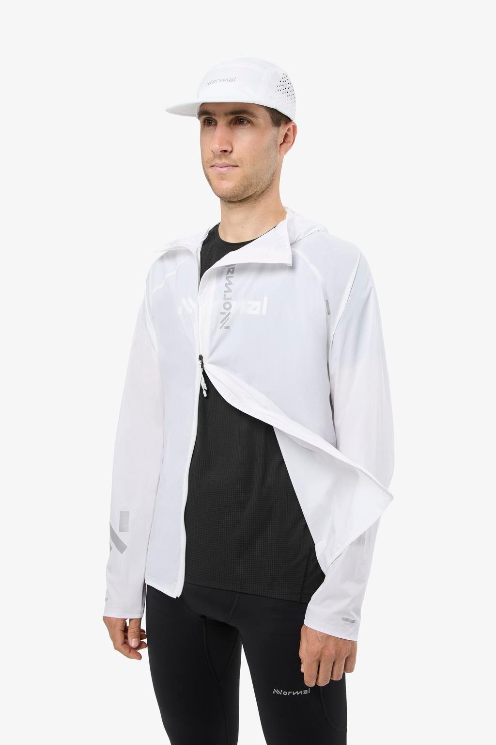 NNormal Trail Wind Beyaz Erkek Koşu Ceketi