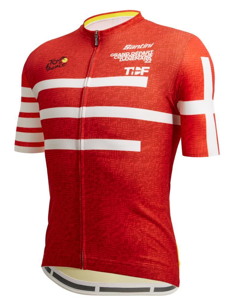 Santini GRAN DÉPART COPENHAGUE Tour De France Özel Seri Bisiklet Forması RE94075CGDC2TDF
