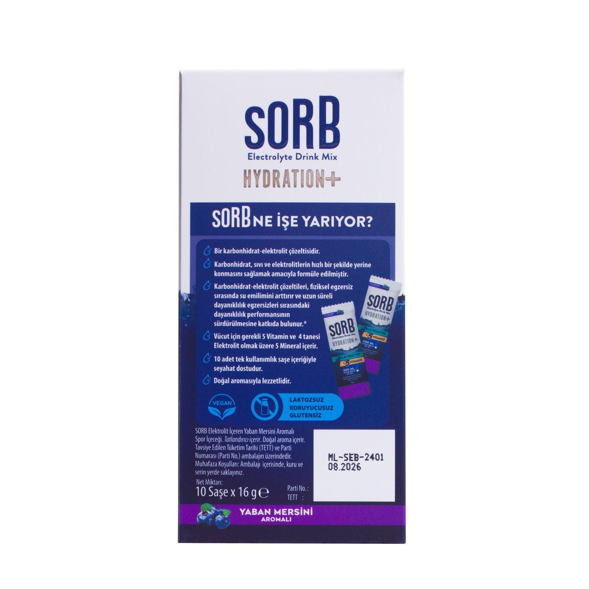 SORB Elektrolit Tozu Blueberry Kutu (10 Adet)