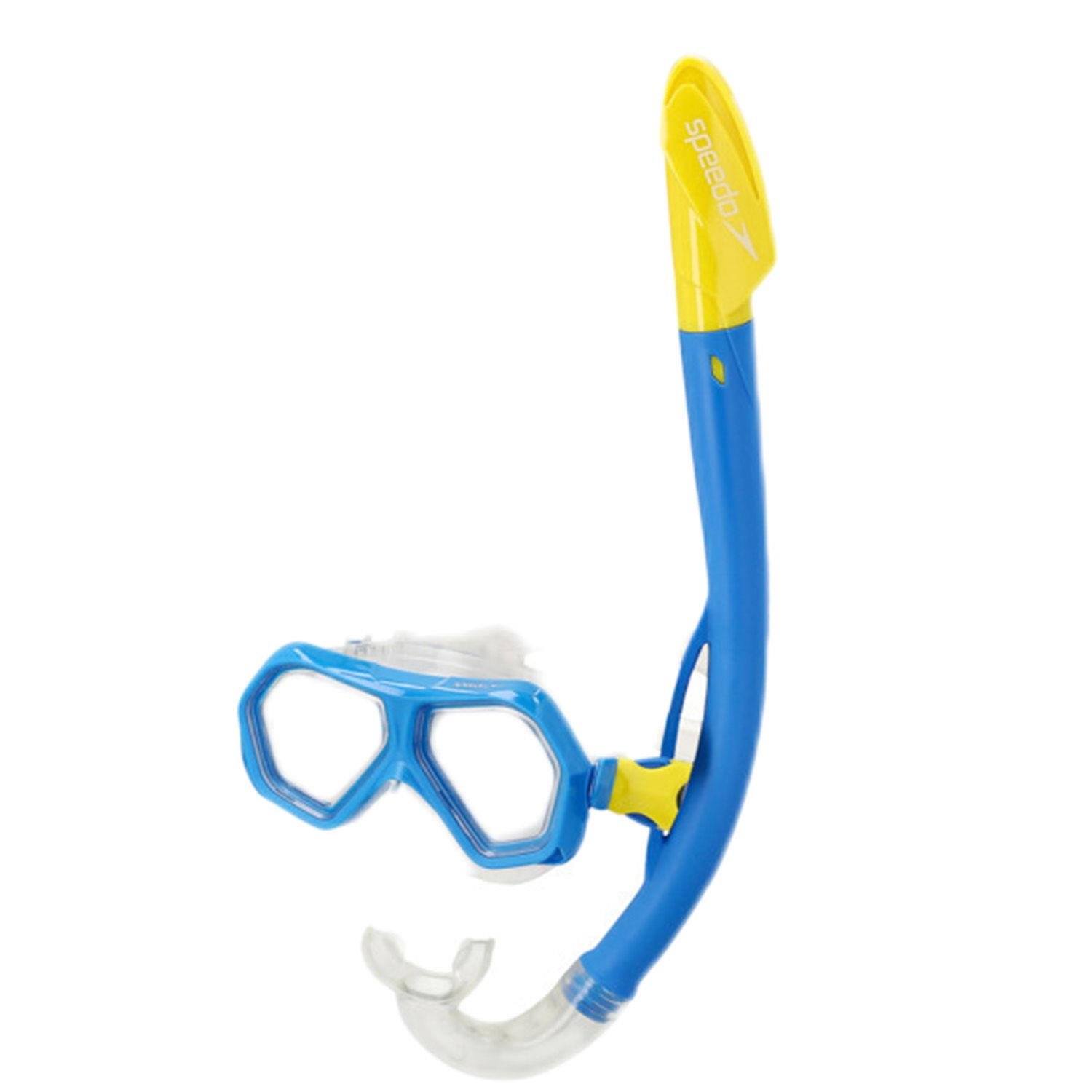 SPEEDO JU DUAL LENSES & SNRKL COMBO BLUE/YEL
