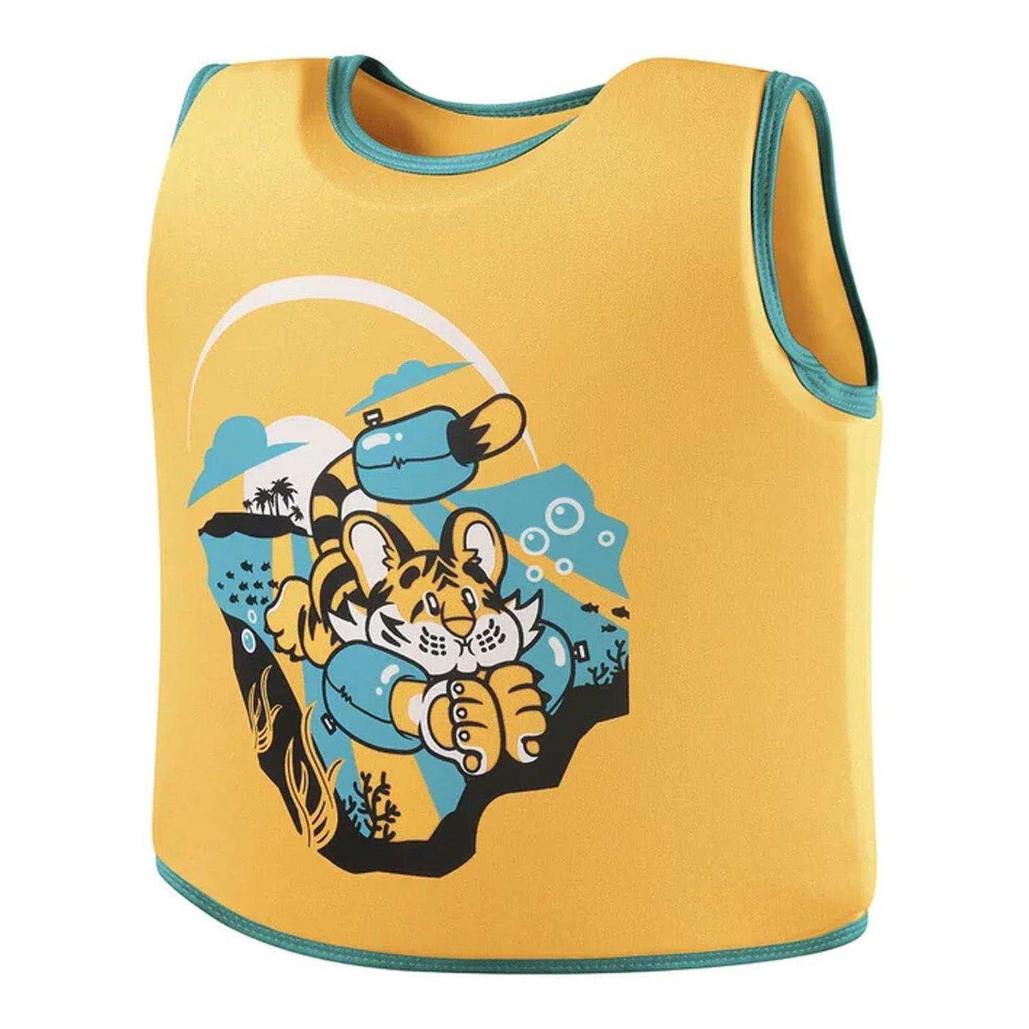 SPEEDO PRINTED FLOAT VEST IU ORANGE/GREEN