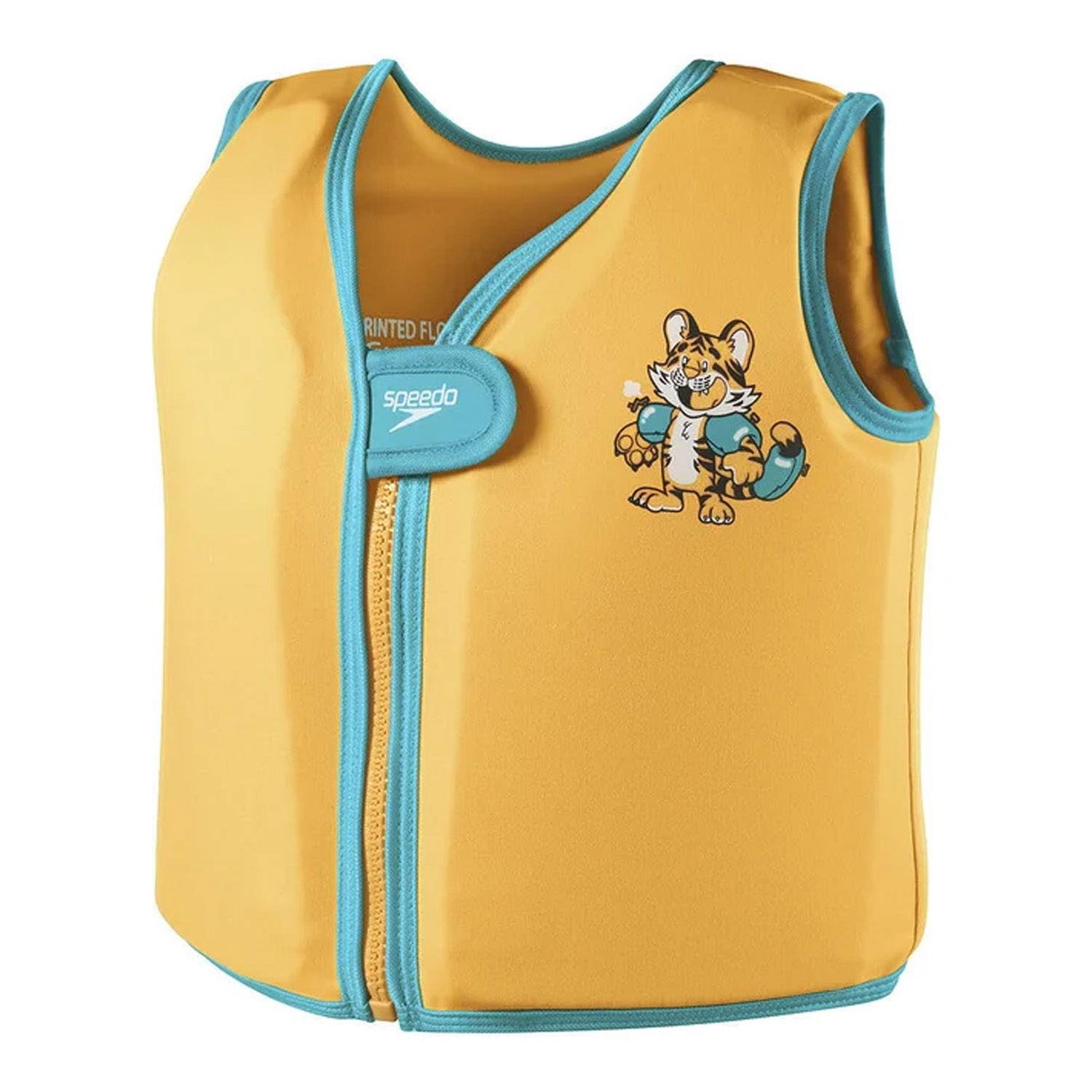 SPEEDO PRINTED FLOAT VEST IU ORANGE/GREEN