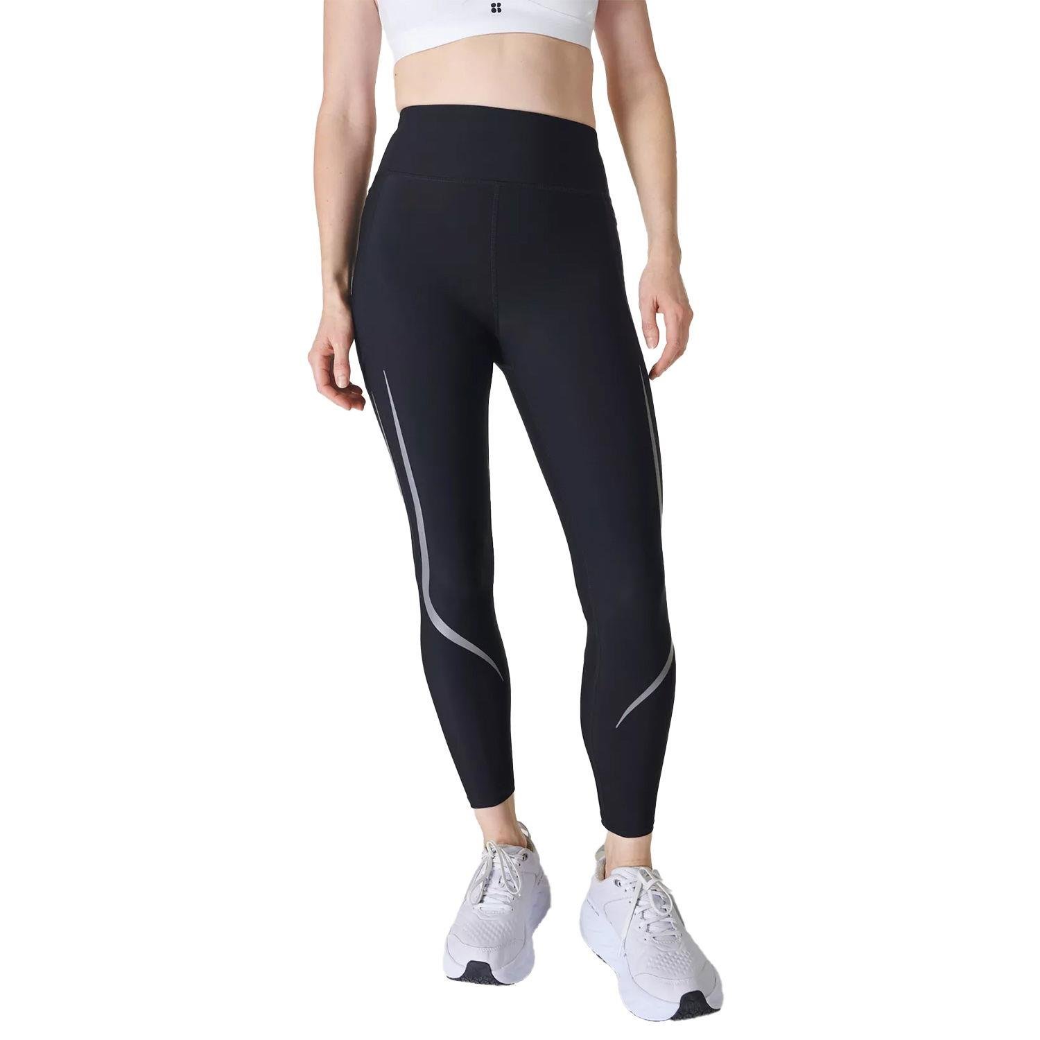 Sweaty Betty Zero Gravity 7/8 Illuminate Run Kadın Siyah Koşu Tayt